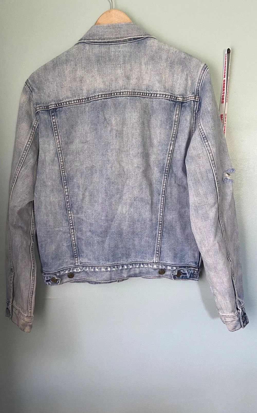 Gap Denim Jackets Gap × Vintage Distressed lightblue denim jacket