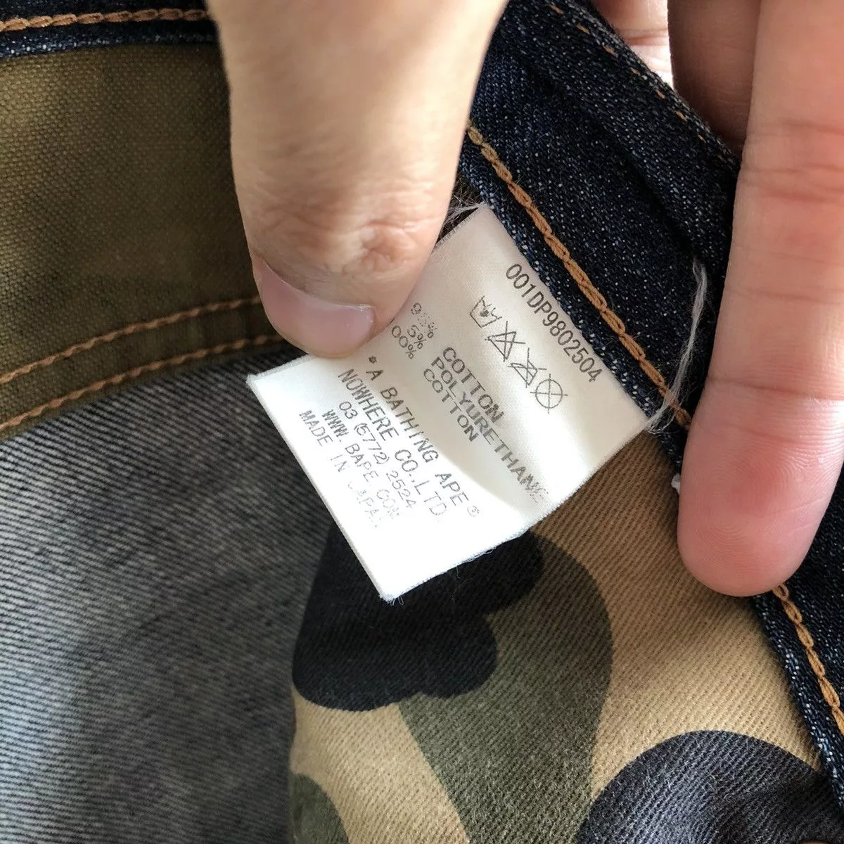 Bape Denim Bape 1st Camo Patch Denim Blue