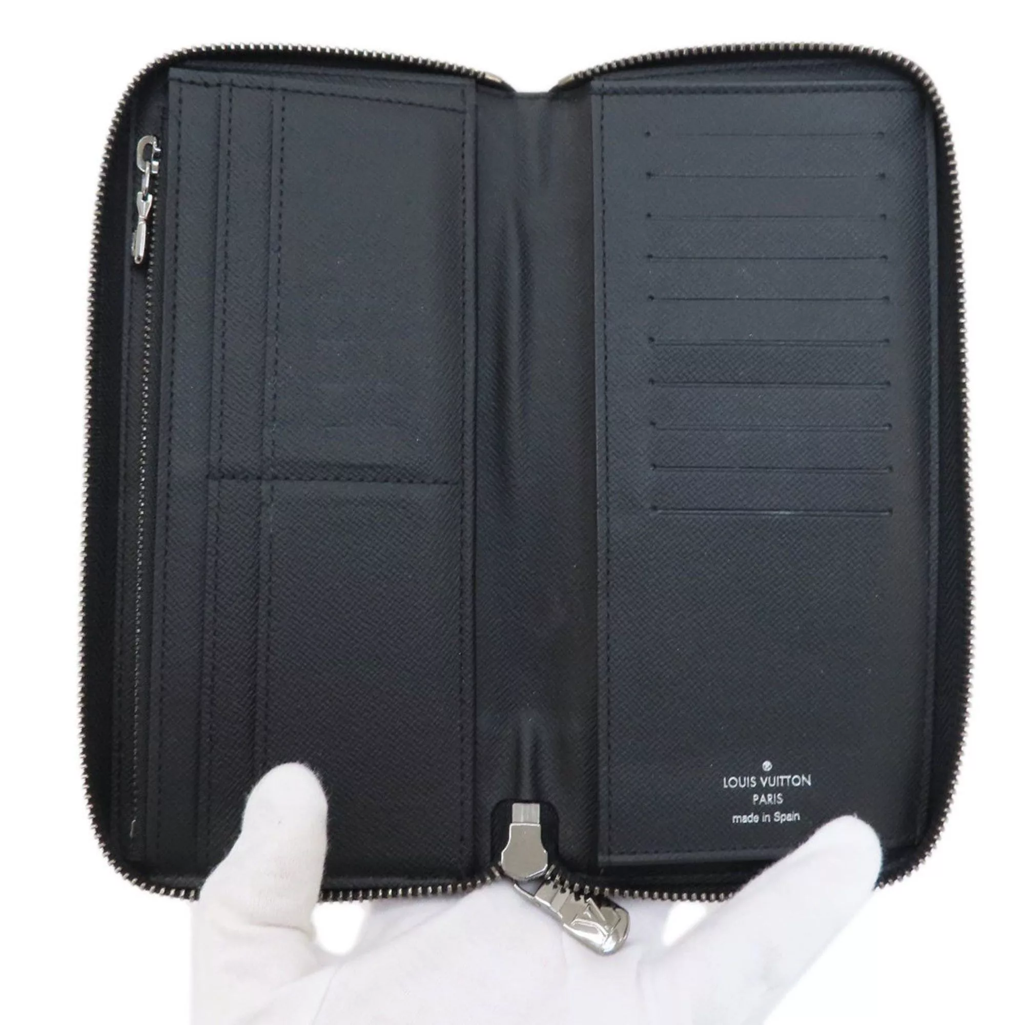 Louis Vuitton Wallets Louis Vuitton M62295 Zippy Wallet Vertical Long Monogram Eclipse Men's Black