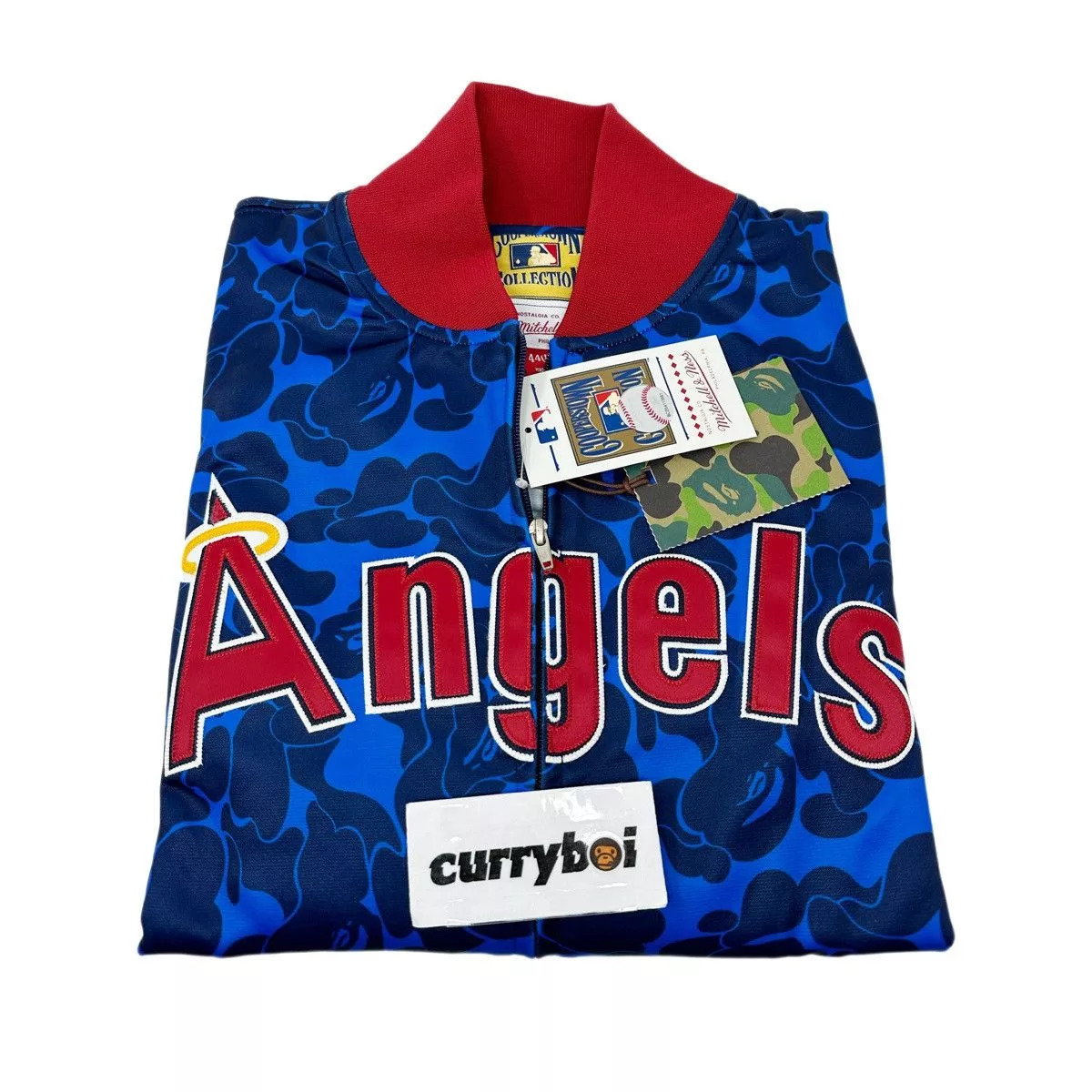 Bape Light Jackets Bape × Mitchell & Ness BAPE x Mitchell & Ness Angels Jacket Blue
