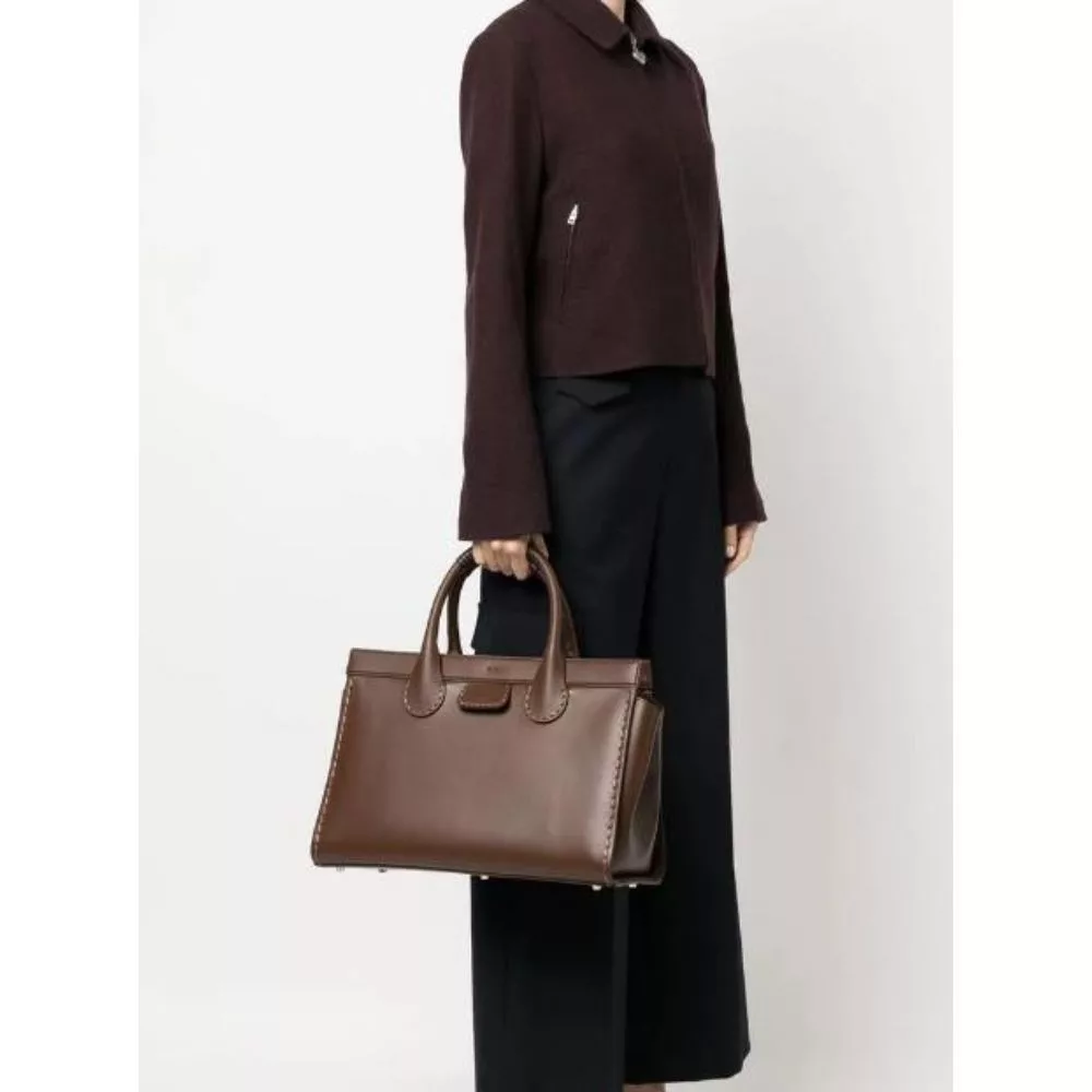 Chloe Tote Bags Chloe o1loc1c0624 Size: OS / CHC22 Edith Large Tote Bag Brown Multi