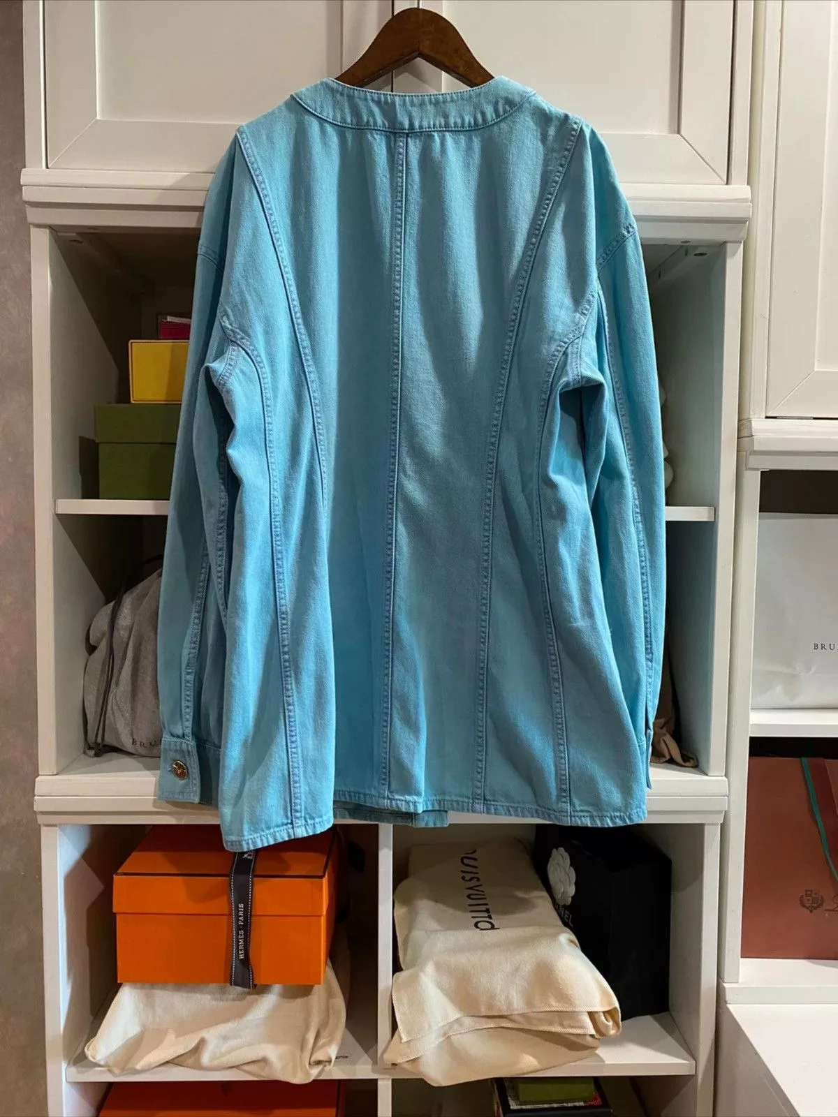 Chanel Light Jackets Chanel blue jacket shirt unisex