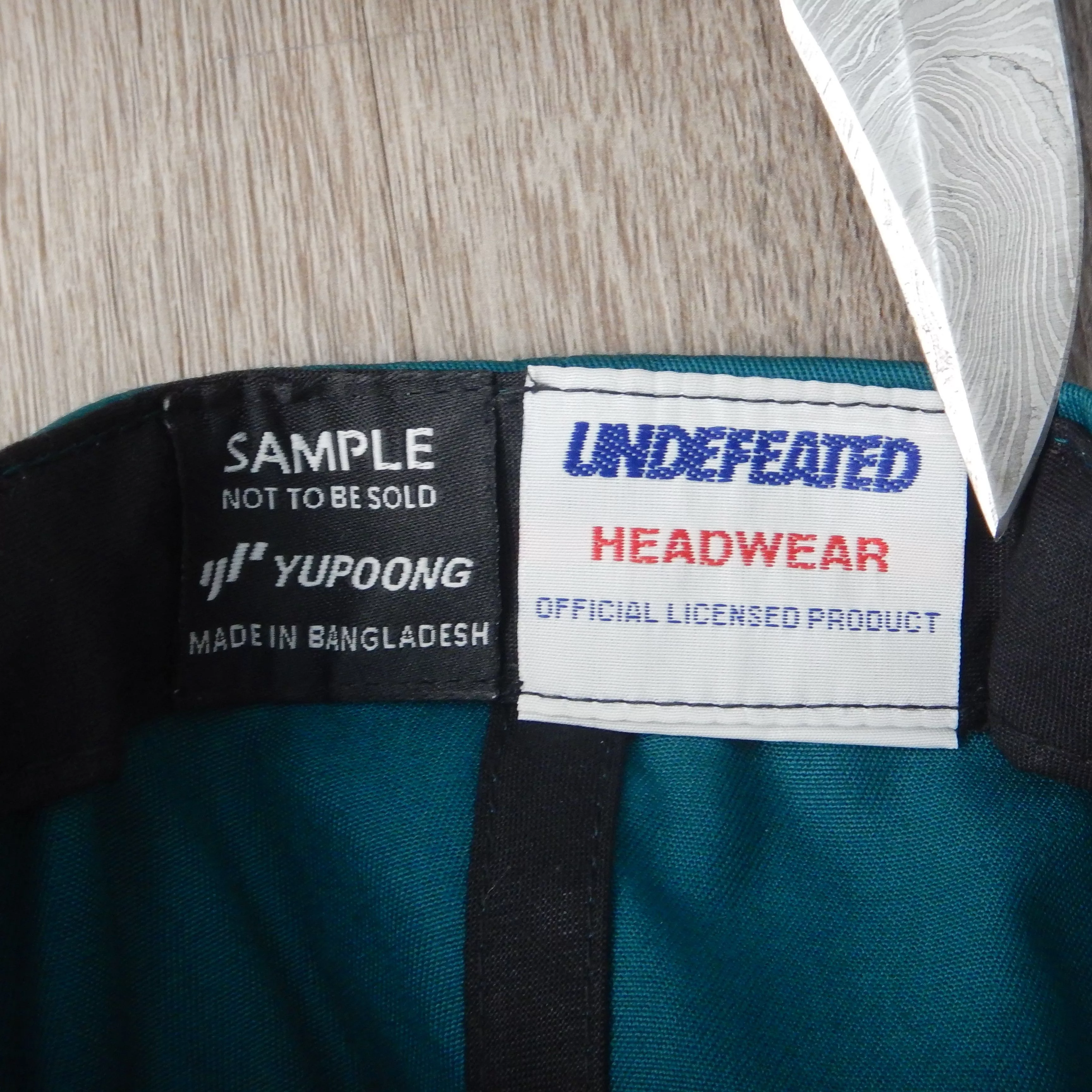 Undefeated Hats SAMPLE Undefeated Turquoise Five Strikes Logo Snapback Blue
