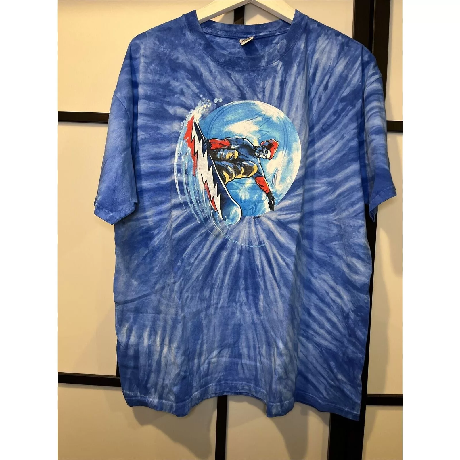 Grateful Dead Short Sleeve T Shirts "GRATEFUL DEAD" SKELETON SNOWBOARDING TIE-DYE 2006 XL BLUE