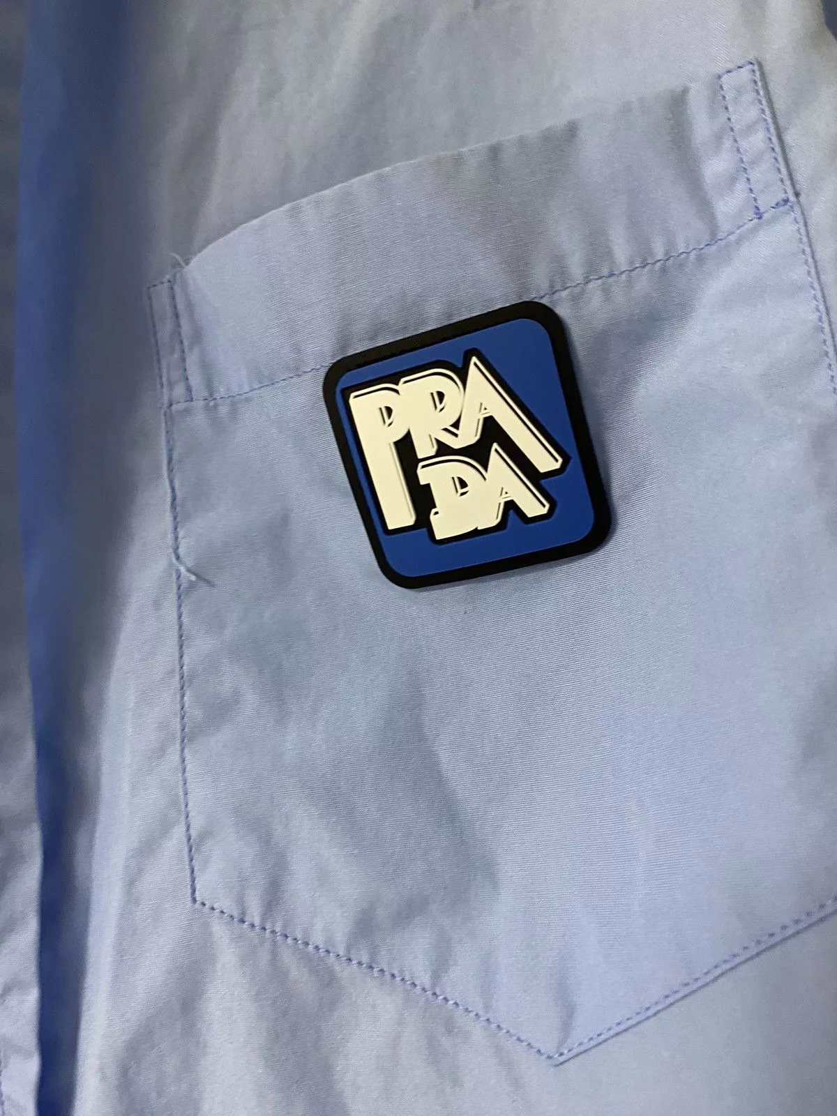 Prada Shirts Button Ups Prada big logo shirts Blue