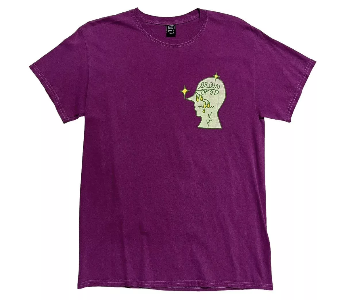 Brain Dead Short Sleeve T Shirts Brain Dead × Dover Street Market Brain Dead Grafitti Letter T Shirt Purple Streetwear