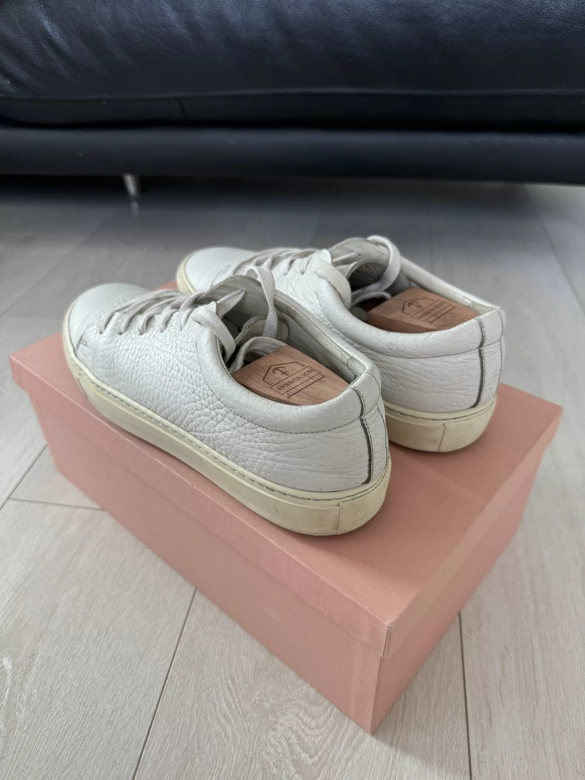 Acne Studios Casual Leather Shoes Acne Studios Adrian Grain White