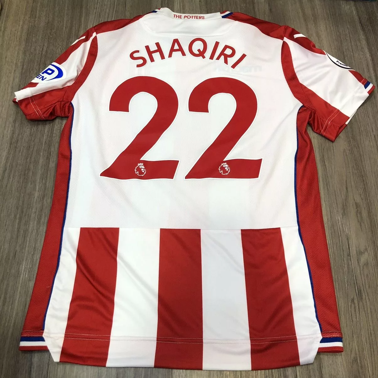 Macron Jerseys Macron Stoke City 15/16 home shirt #22 Shaqiri Red Streetwear