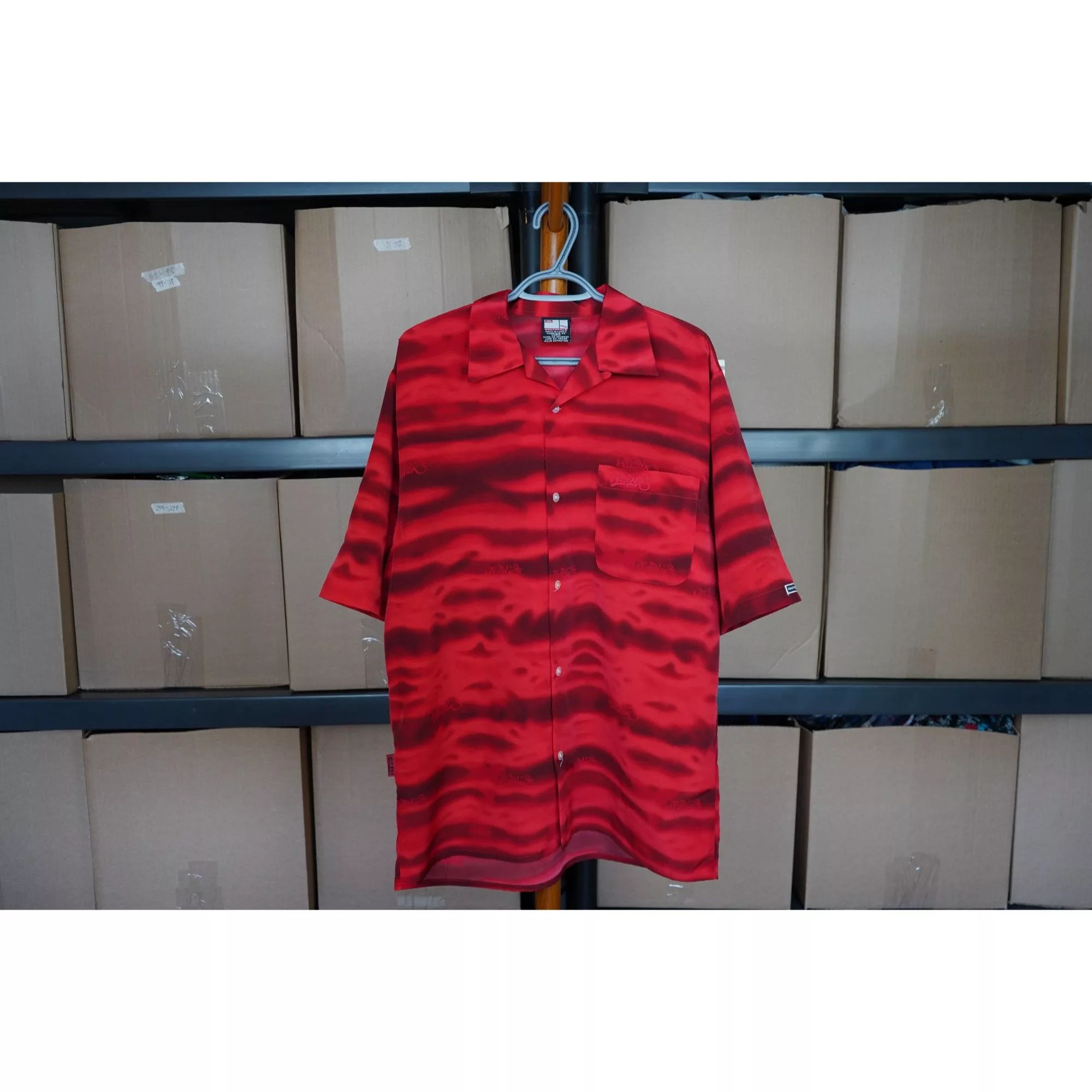 Southpole Short Sleeve T Shirts Southpole × Vintage Y2K Southpole Red Wavy Vintage Short Sleeve Shirt L #322