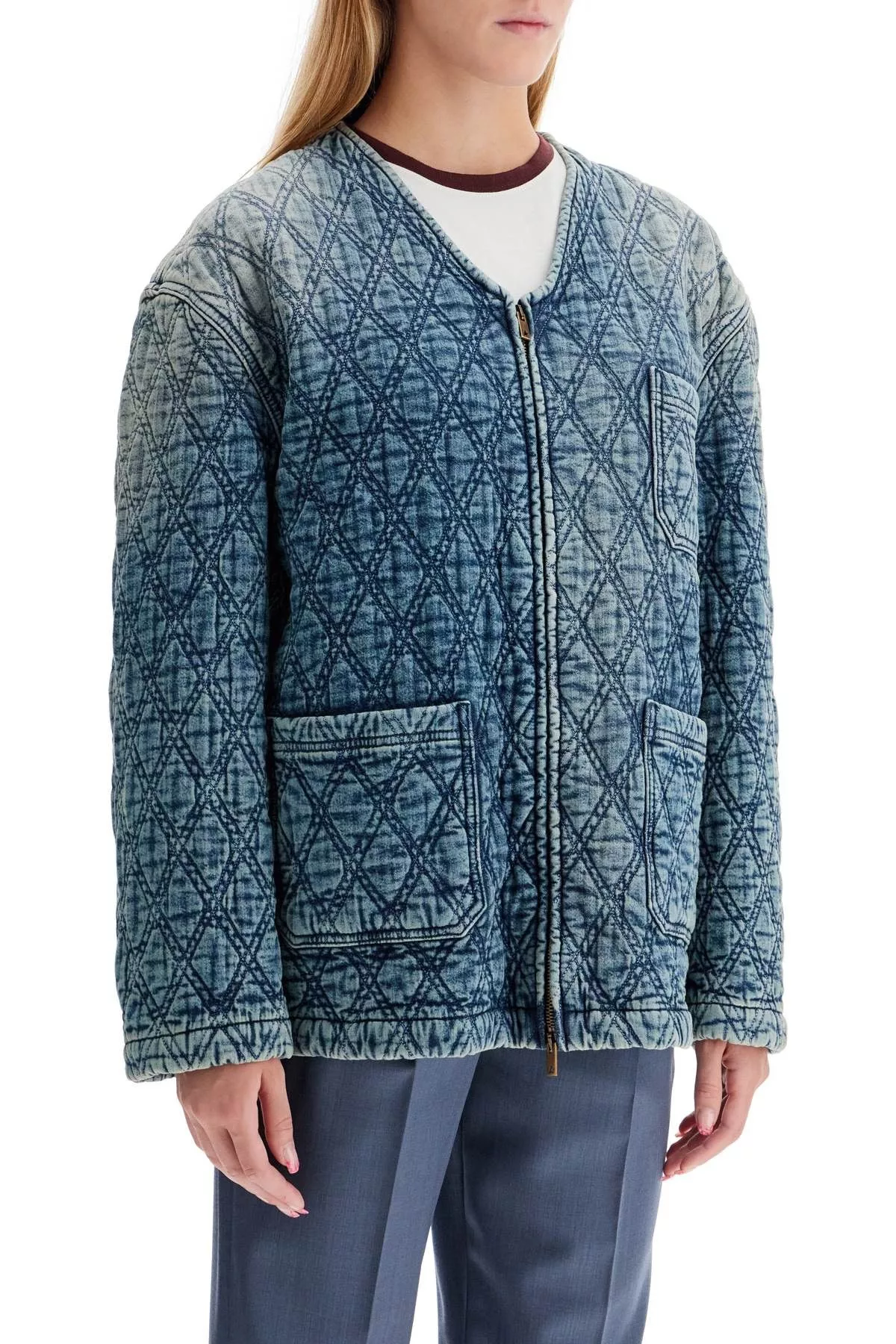 Golden Goose Jackets GOLDEN GOOSE Quilted Denim Jacket Blue