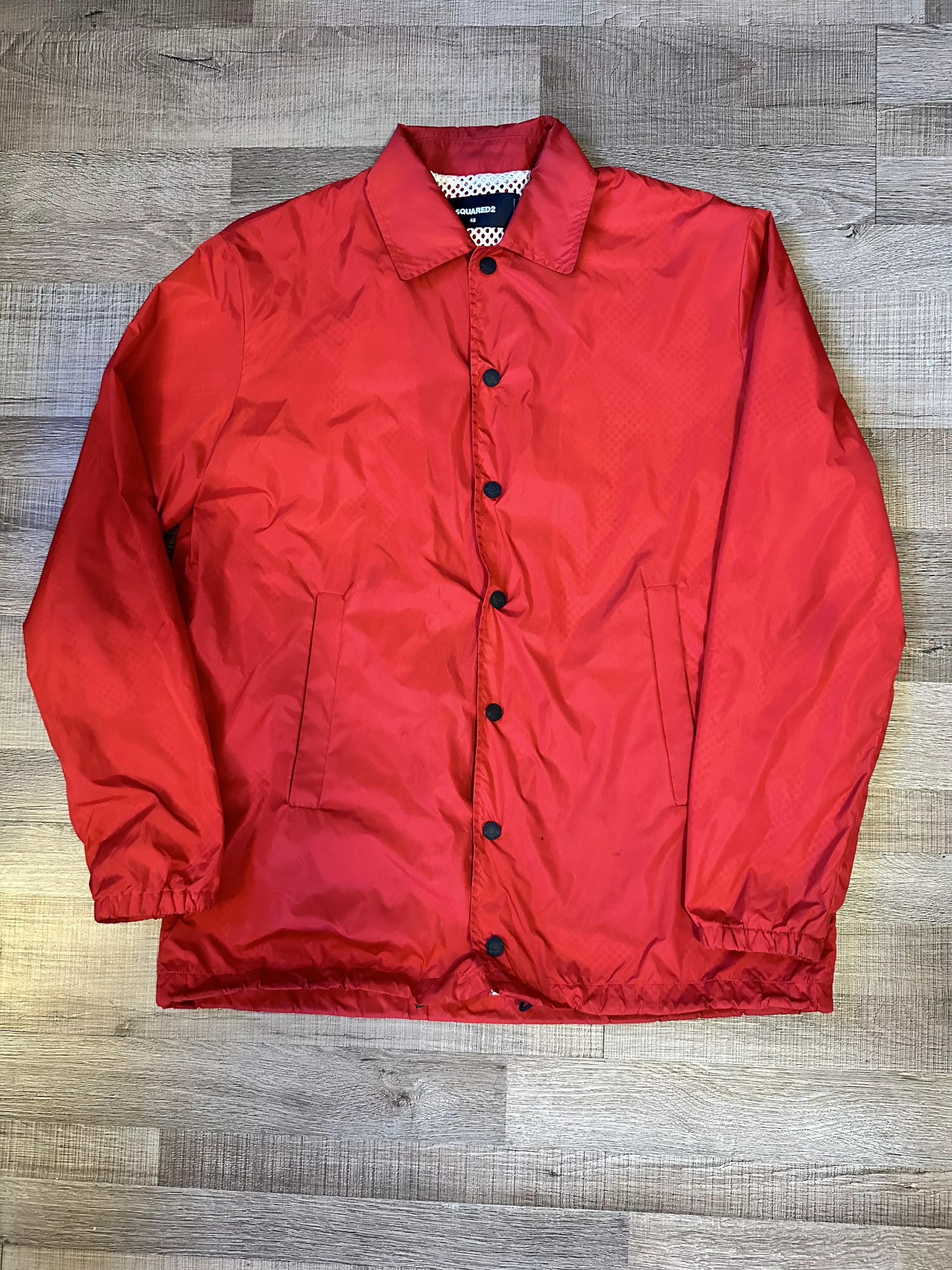 Dsquared2 Light Jackets DSQUARED2 BACK LOGO COACH JACKET (RED)