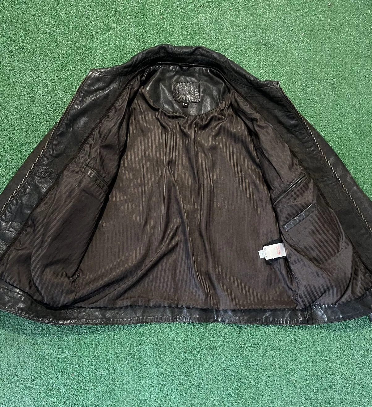 Leather Leather Jackets Leather × Vintage Real Leather Jacket Vintage 90s Brown