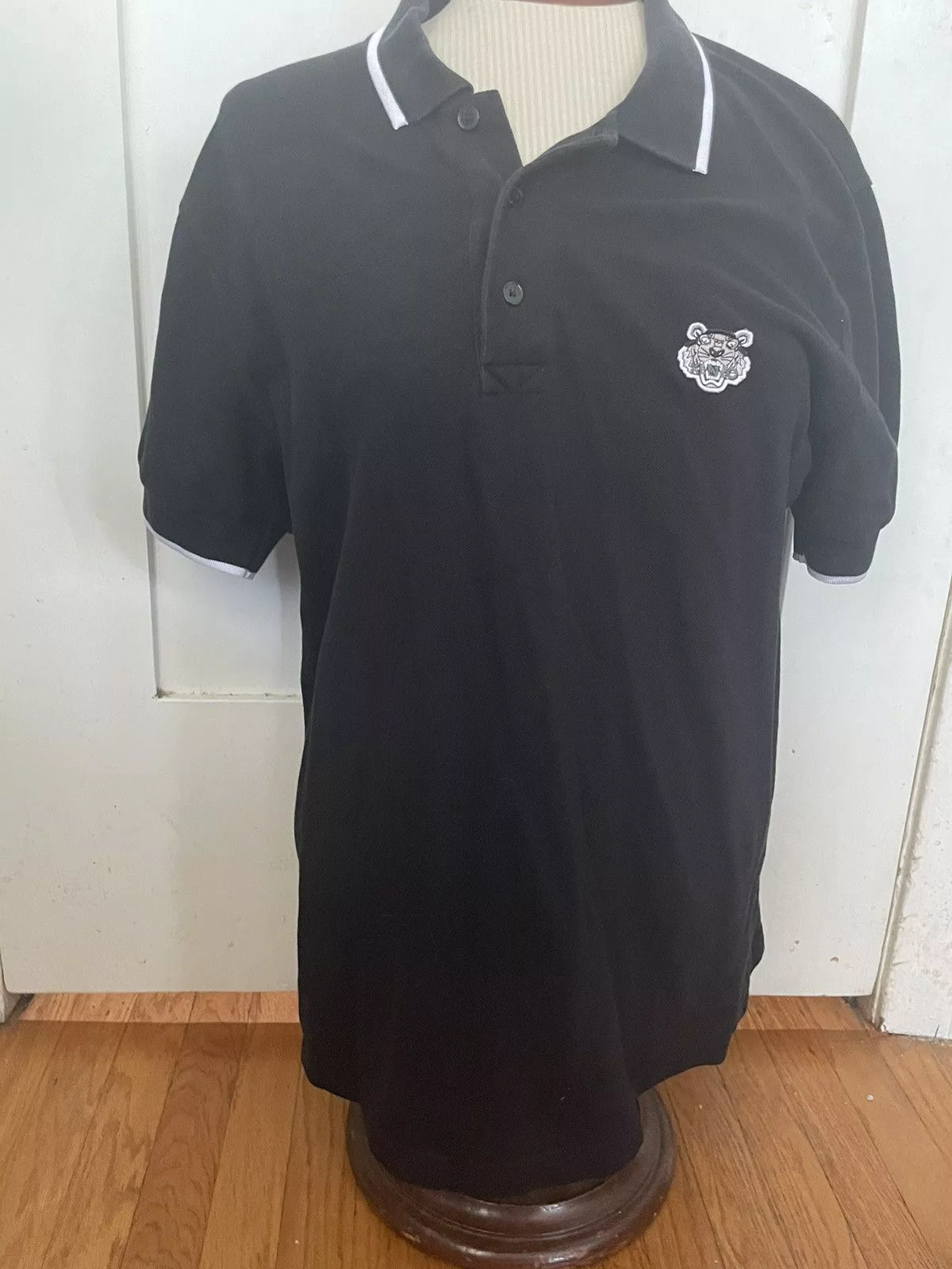 Kenzo Polos Kenzo Paris Black Classic Tiger Logo Polo Size Medium