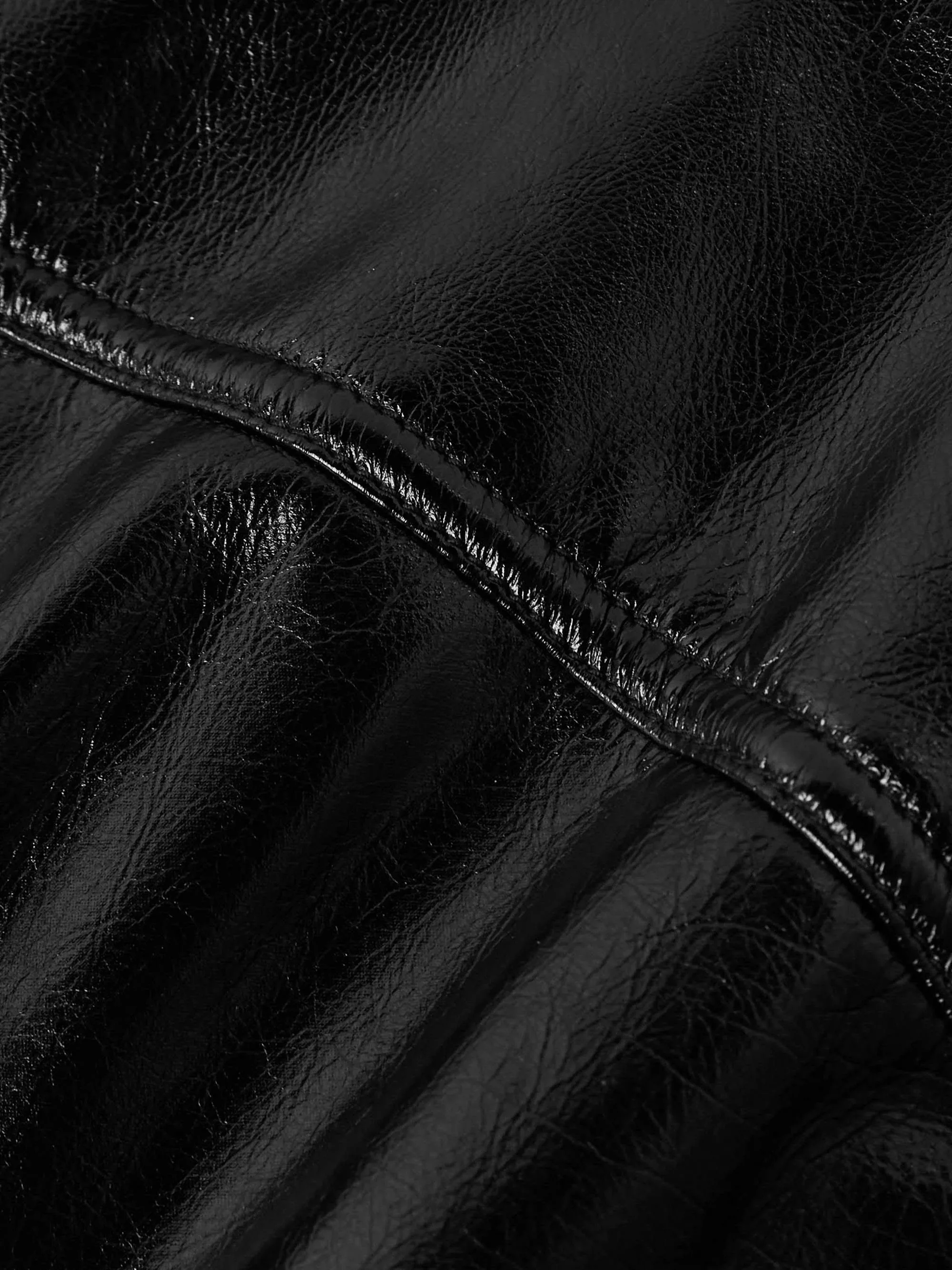 Tom Ford Leather Jackets Tom Ford o1w1db10624 Patent-Leather Blouson Jacket in Black