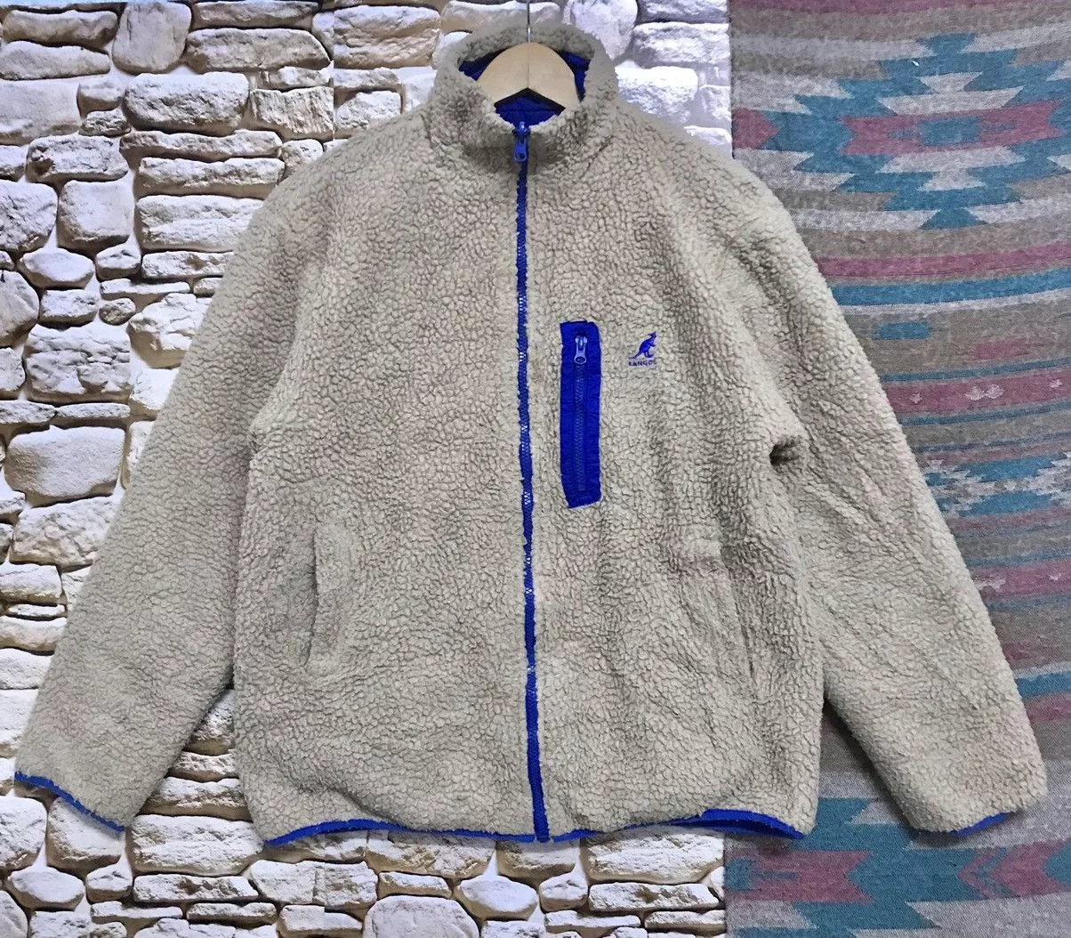Kangol Light Jackets KANGOL Reversible Fleece Jacket Blue