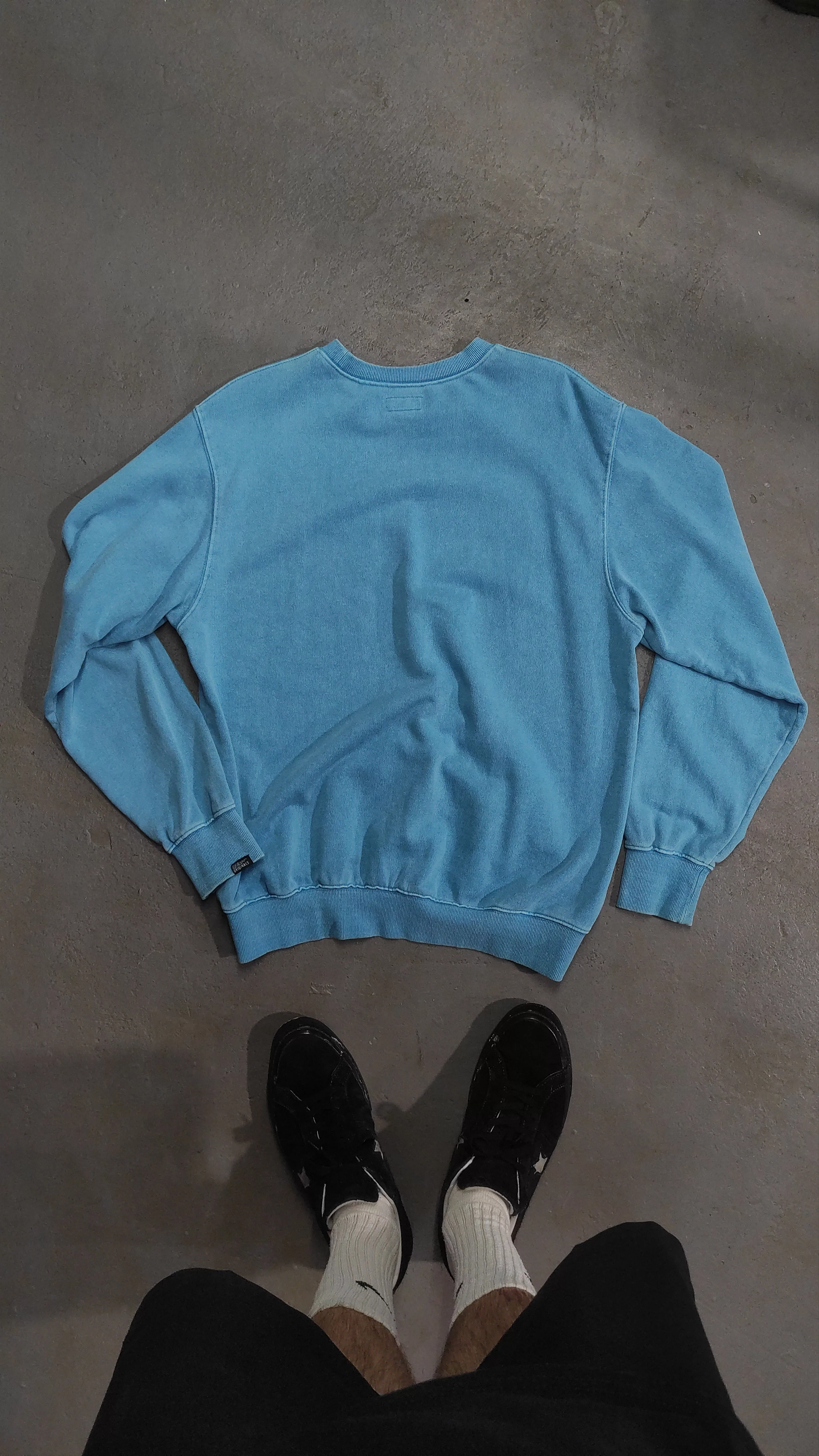 thisisneverthat Sweatshirts Hoodies Thisisneverthat Sweatshirt Garment Dyed Blue