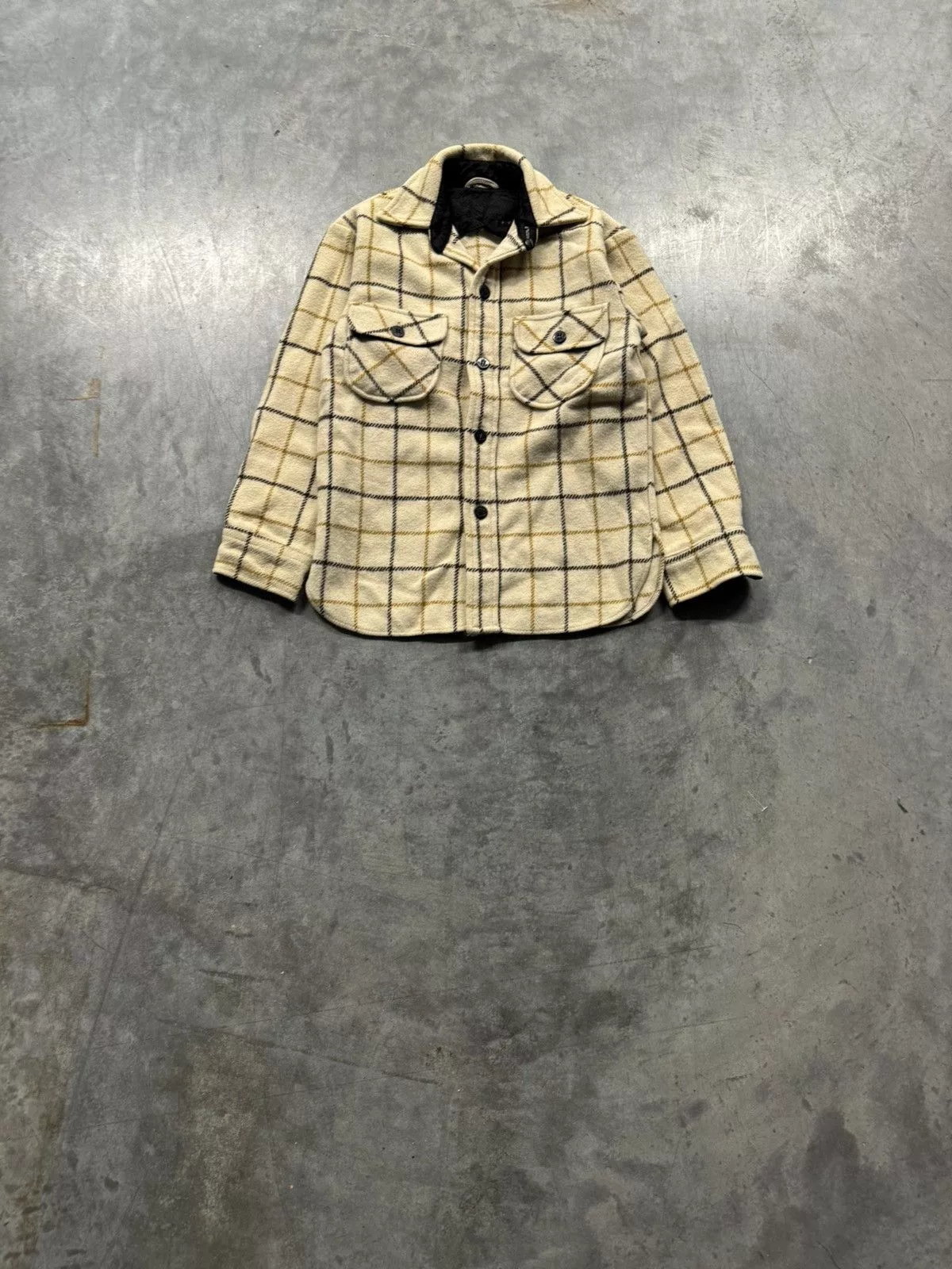 Vintage Light Jackets Vintage 60s Heavy Wool Plaid Shacket Multi