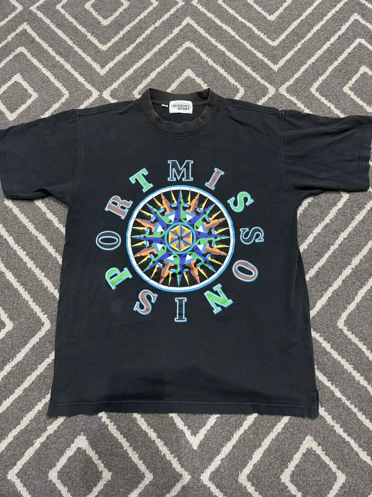 Missoni Short Sleeve T Shirts Missoni × Vintage VINTAGE MISSONI SPORT BIG LOGO TSHIRT Black