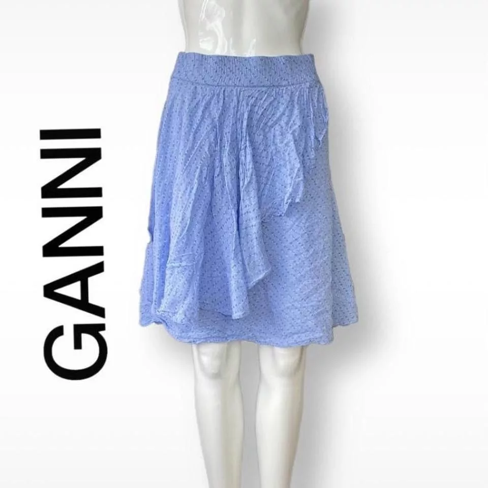 Ganni Mini Skirts Ganni High Waisted Skirt Blue