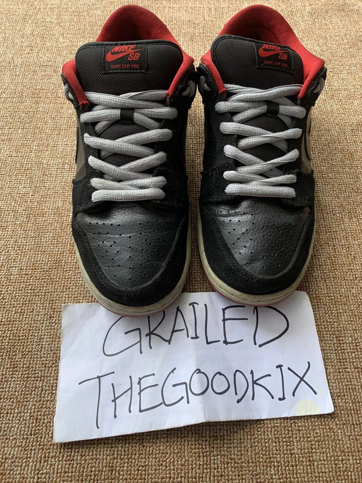 Nike Low Top Sneakers Nike Dunk Low Pro Sb Black Cement '15 Gray