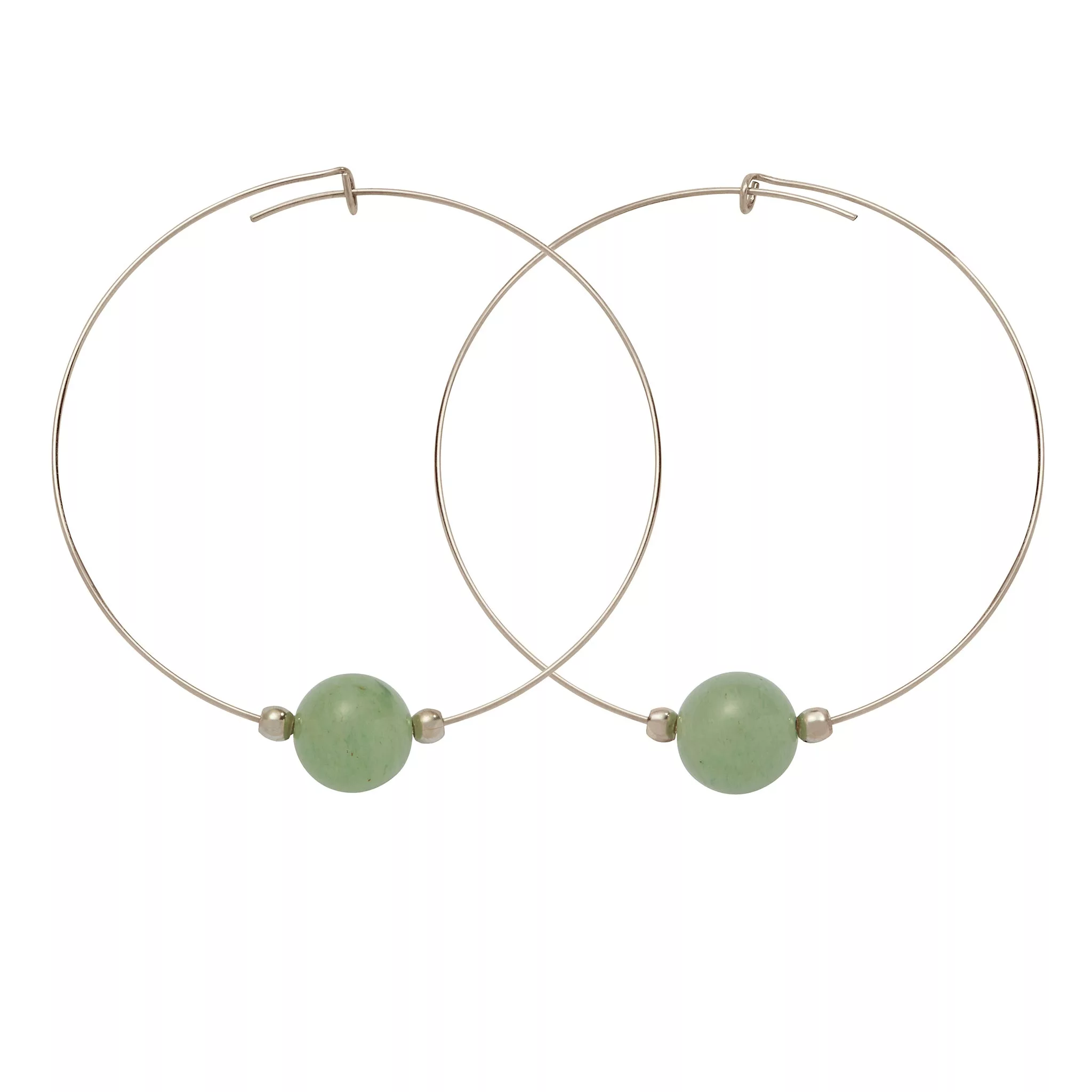 Crystal Ball Hoops - 10mm Gemstone Hoops