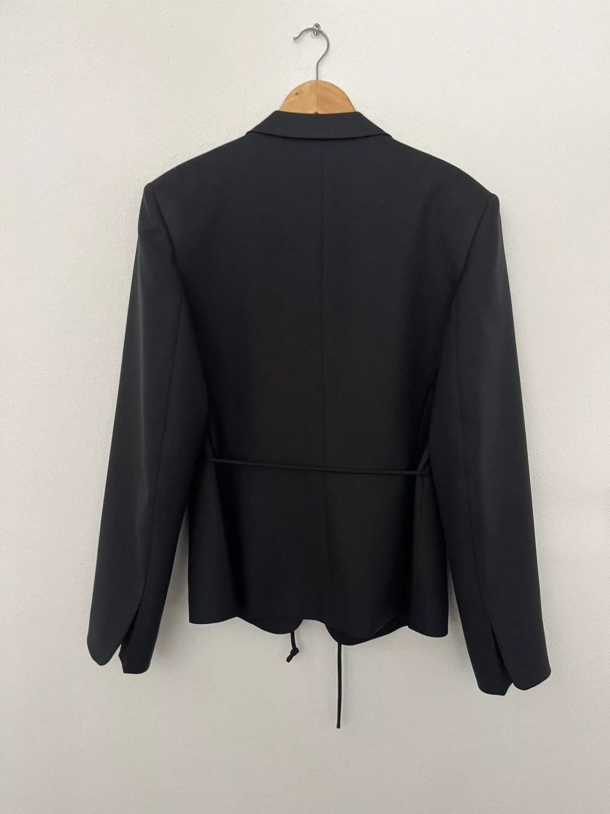 Random Identities Blazers Random Identities Black Drawstring Blazer / Suit jacket