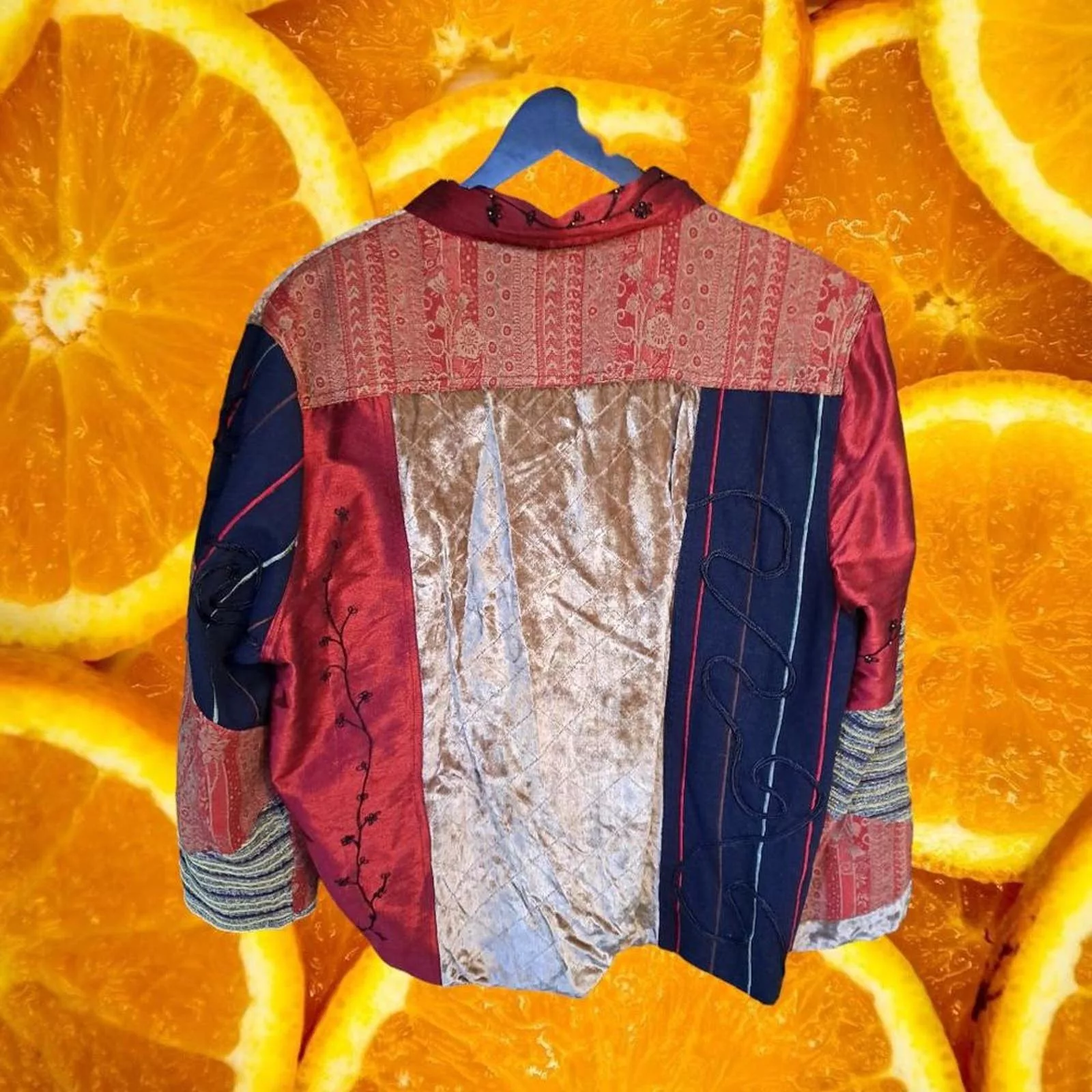 Other Jackets Other Sag Harbor Patchwork BOHO Lightweight‎ Jacket Size 16 Red