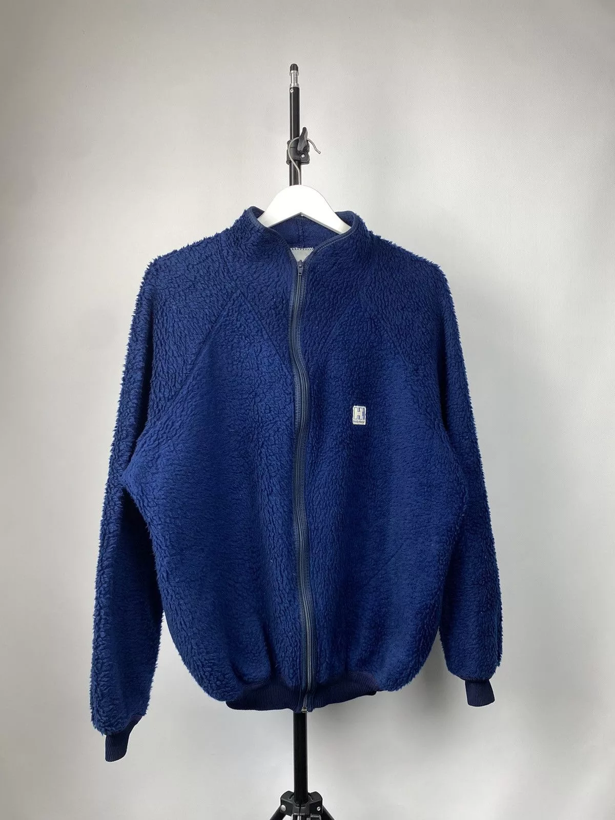 Helly Hansen Light Jackets Helly Hansen × Vintage 80s Vintage Helly Hansen Blue Full Zip Fleece Sherpa Jacket Streetwear