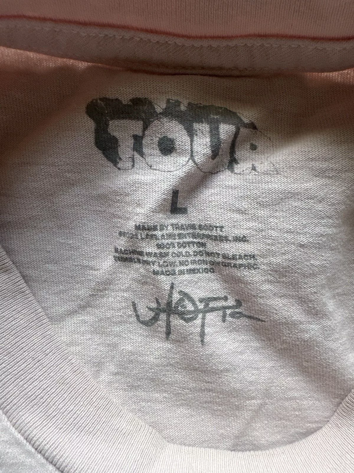 Other Short Sleeve T Shirts Other × Travis Scott Travis Scott x Utopia Tour Tee Pink Streetwear