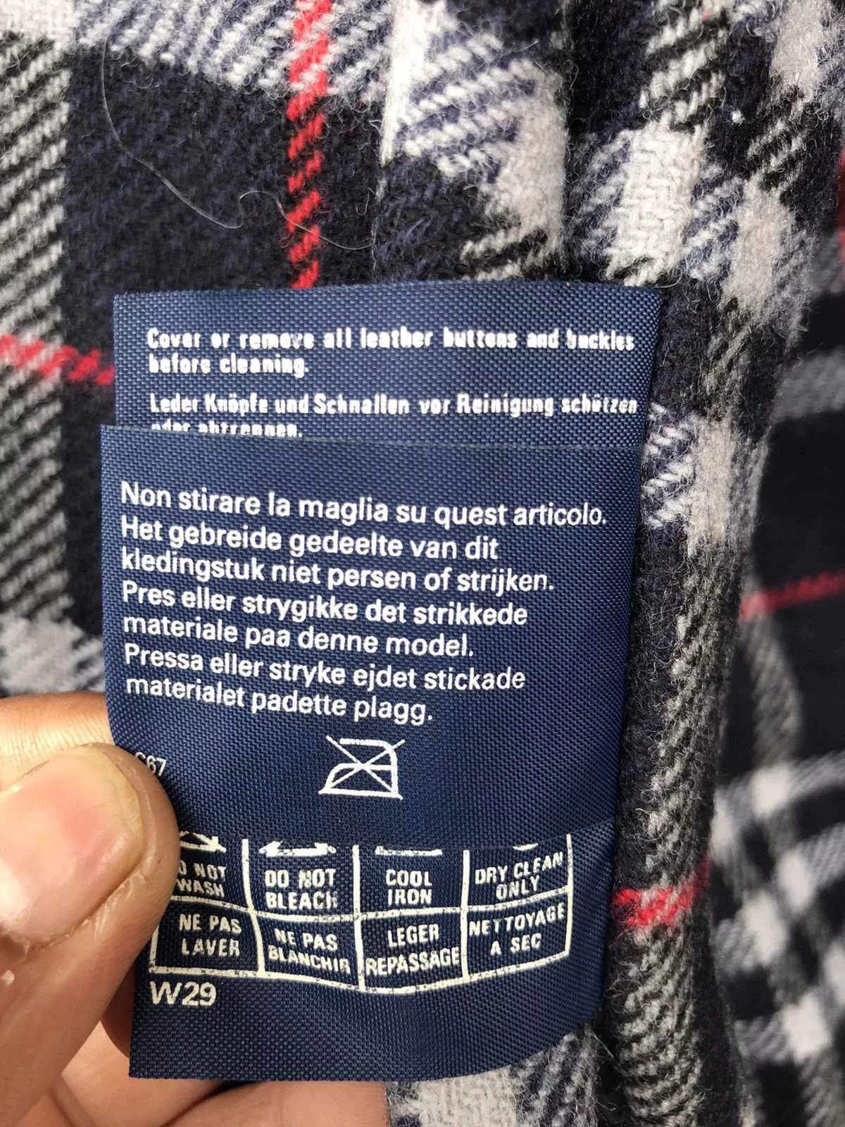 Burberry Bombers BURBERRY Nova Check Jacket Made in England Blue Vintage