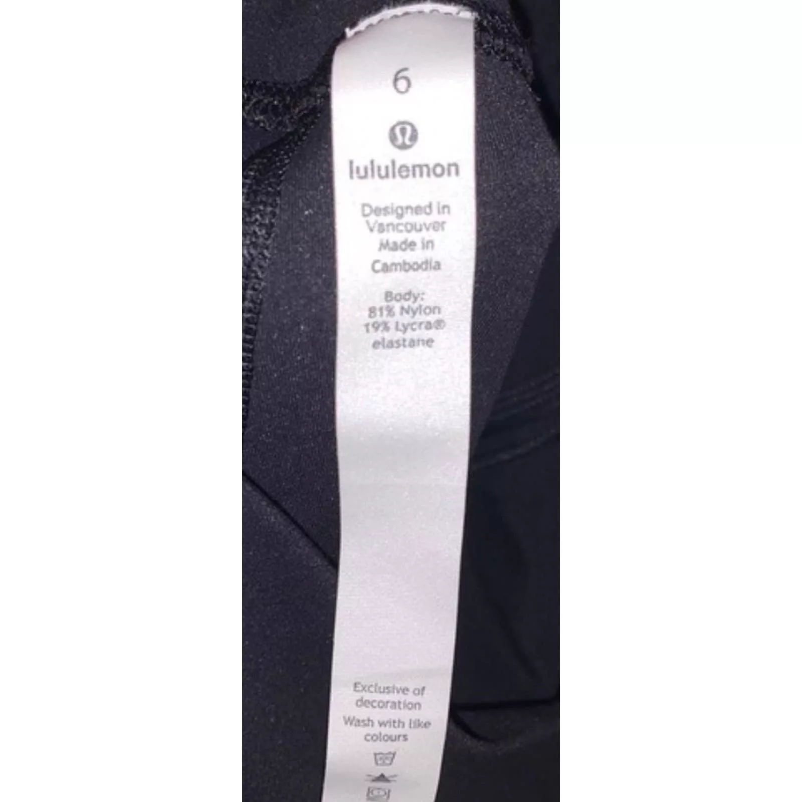 lululemon leggings size 6 Black
