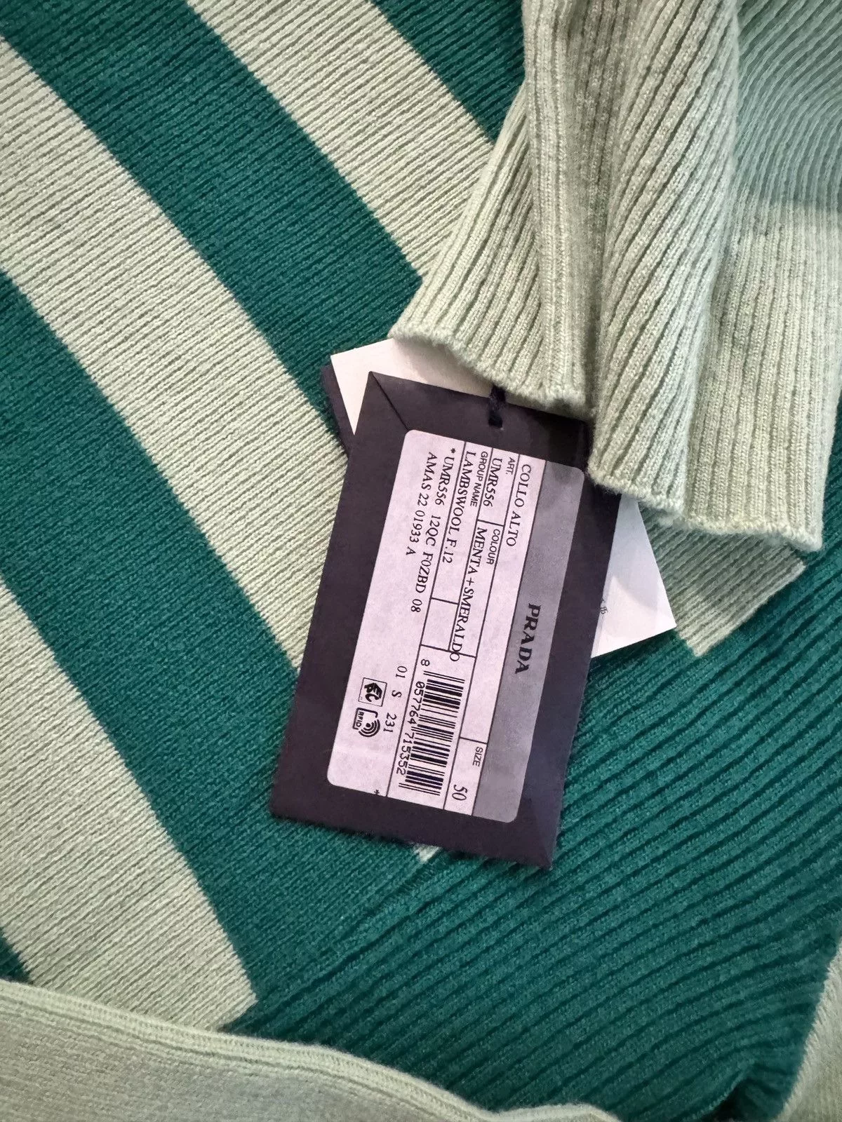 Prada Sweaters Knitwear Prada SS23 Knit Turtleneck Green