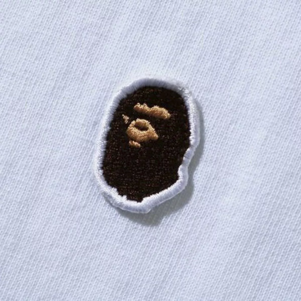 Bape Short Sleeve T Shirts BAPE Ape Head One Point Tee White