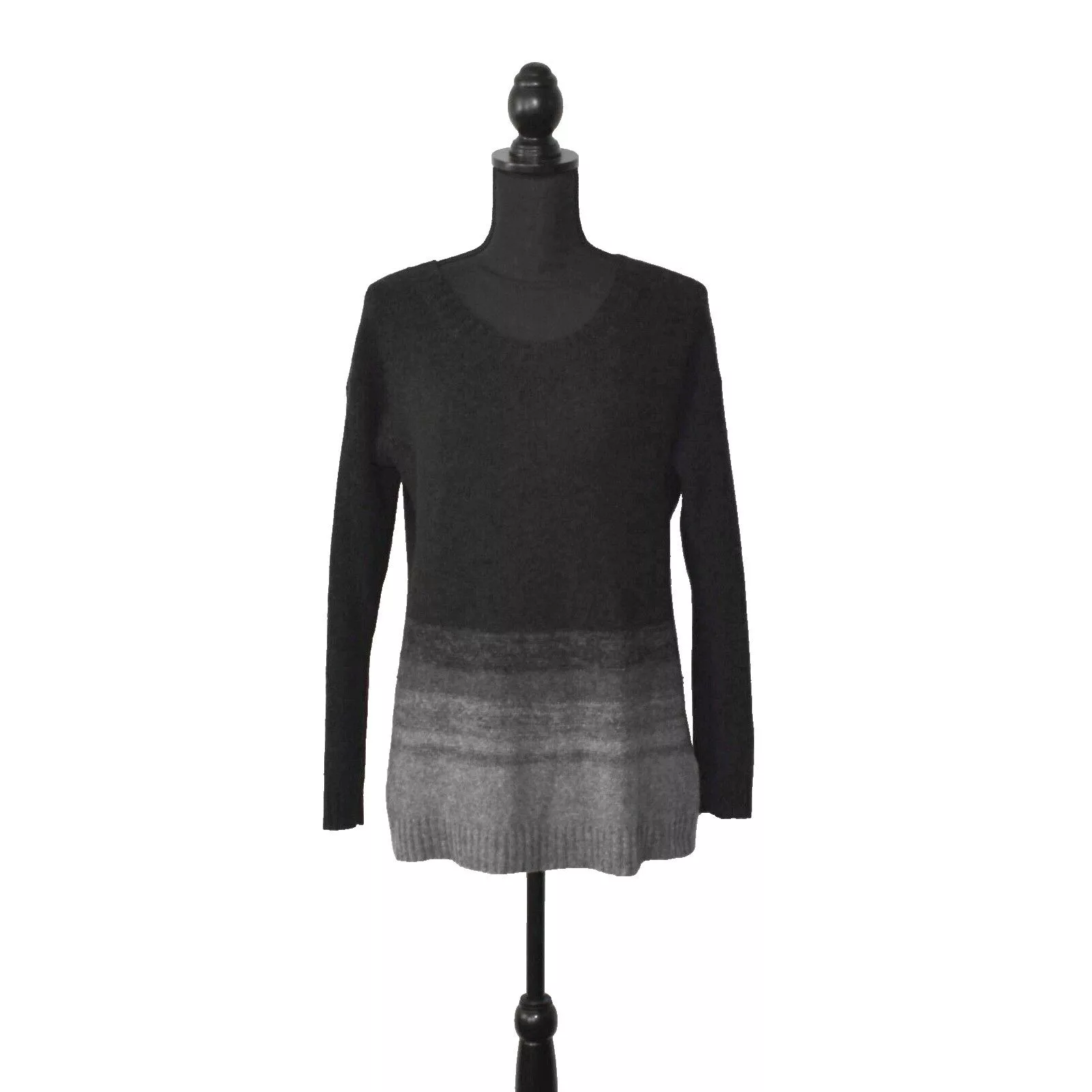Eileen Fisher Sweaters EILEEN FISHER Charcoal Yak Wool, Silk Crew Neck Sweater Sz M Gray