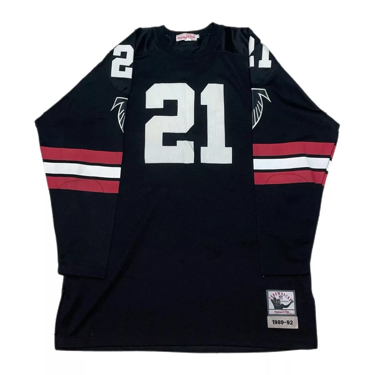 Mitchell & Ness Jerseys MITCHELL & NESS 1989 FALCONS DEION SANDERS Size 54 Black