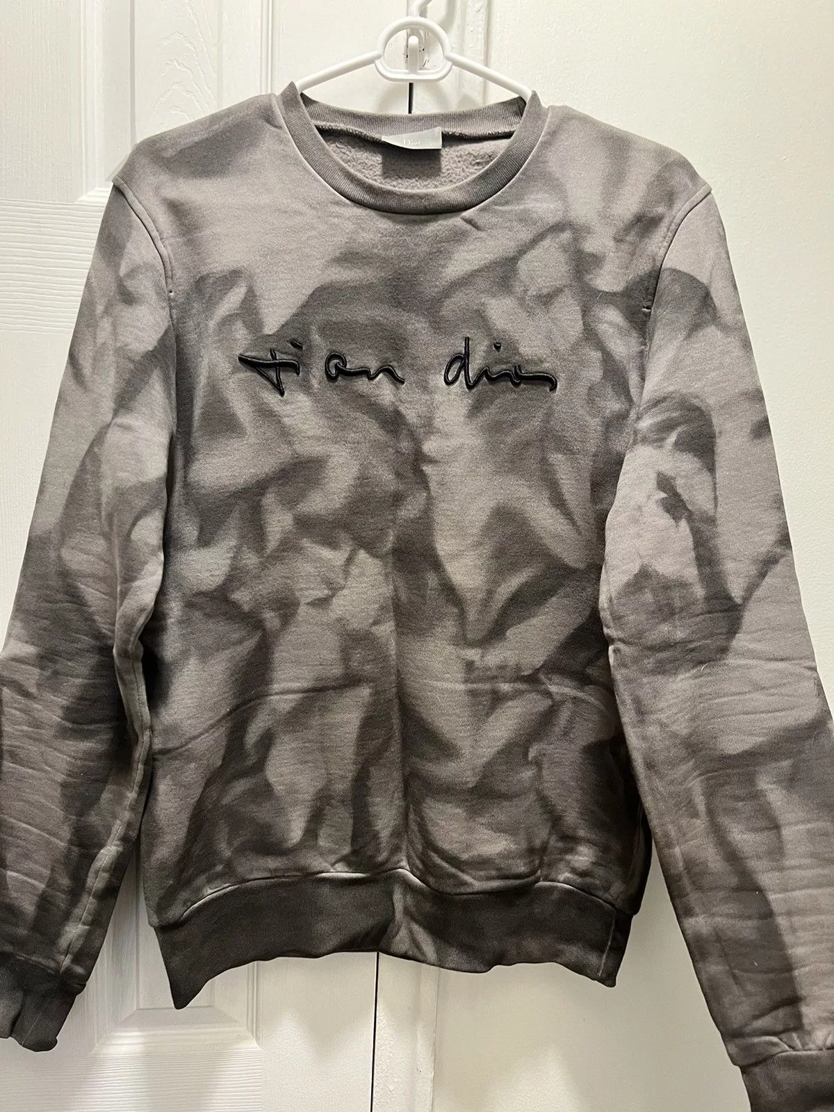 Christian Dior Monsieur Sweatshirts Hoodies Christian Dior Monsieur × Dior × Kris Van Assche Grey Tie Dye Christian Dior Sweatshirt (fits like small) Gray