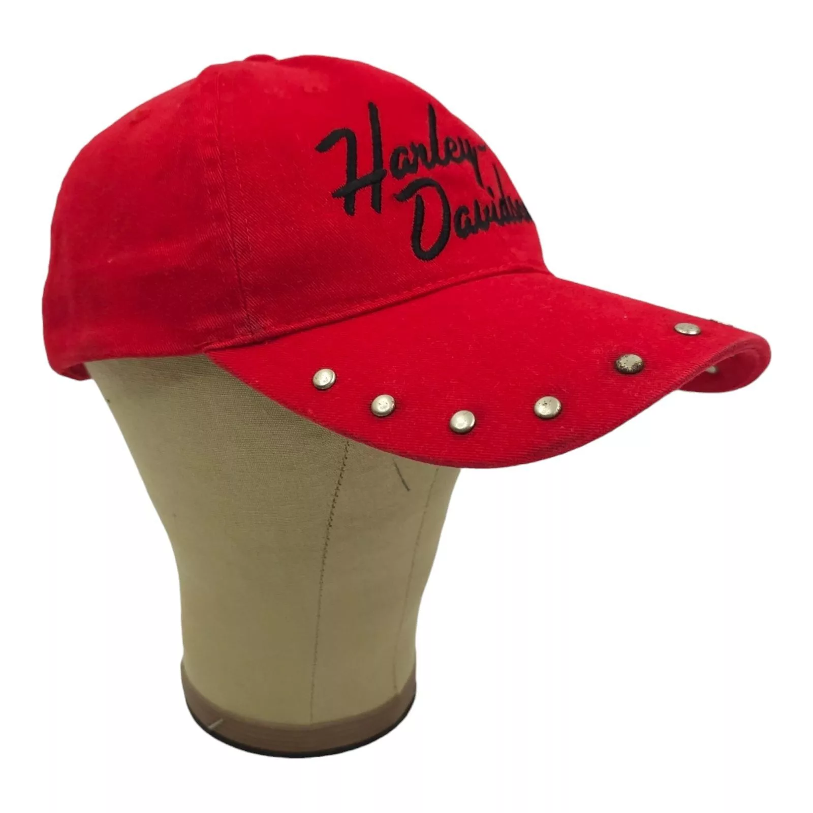 Harley Davidson Hats Harley Davidson Embroidered Red Adjustable Tuck Strap Cap