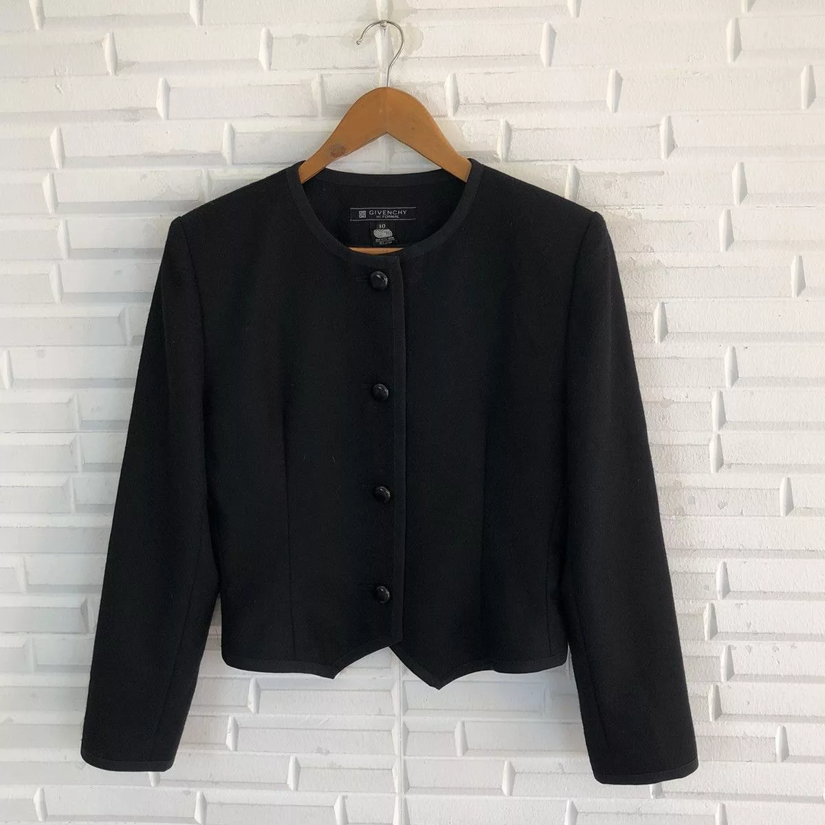 Designer Light Jackets Designer × Givenchy GIVENCHY HI FORMAL CROPPED JACKET Black