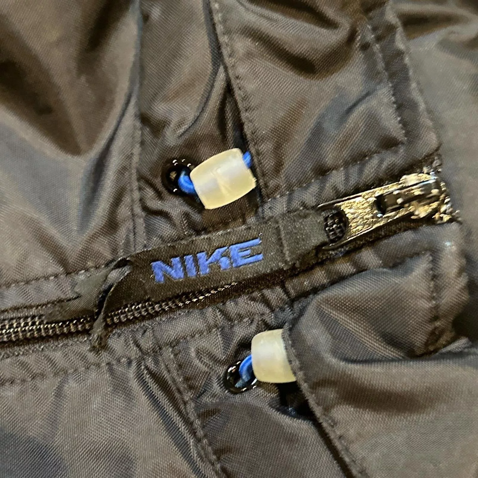 Nike Heavy Coats VTG Y2K Black Nike Silver Tag Half-Zip Windbreaker Jacket