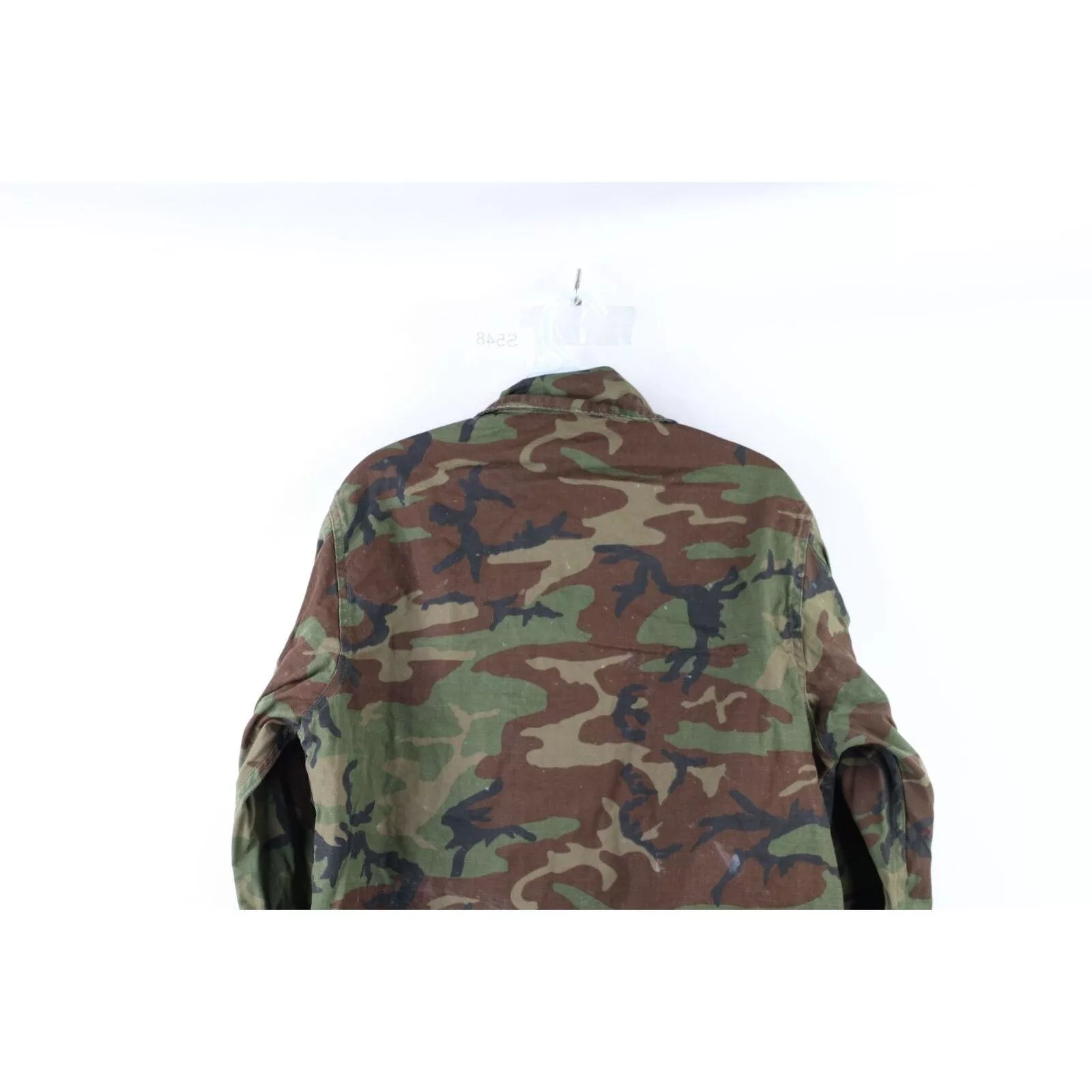 Vintage Light Jackets Vintage 70s Thrashed Ripstop Poplin Camouflage Jacket Multi