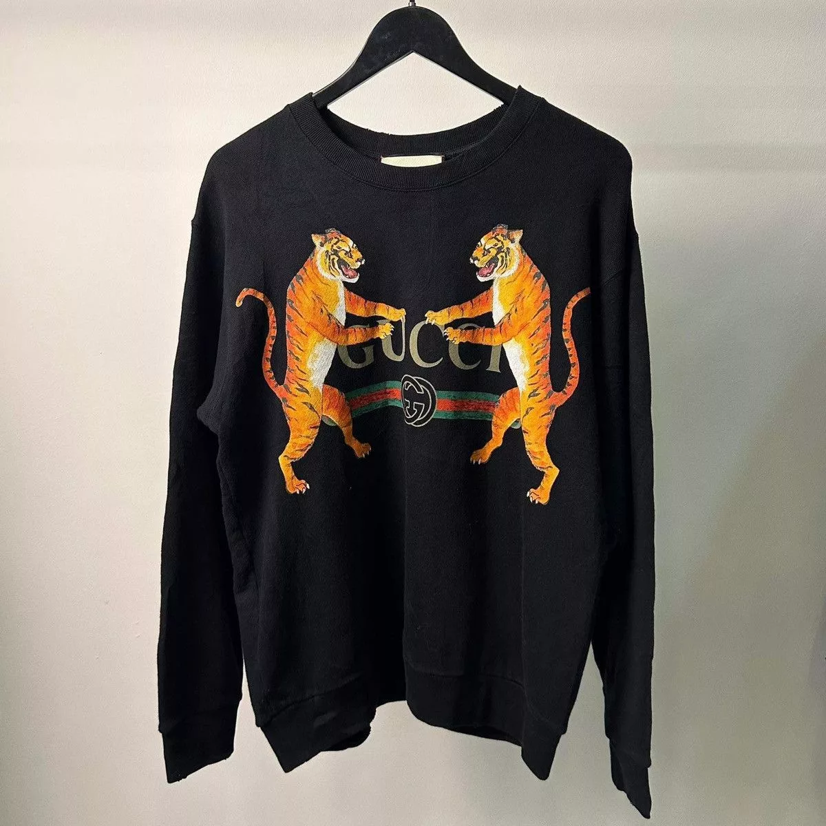 Gucci Sweaters Knitwear GUCCI TIGER BLACK SWEATER Luxury