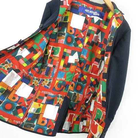 Junya Watanabe Light Jackets Junya Watanabe Jacket Lining All-Over Pattern Wool Check Black