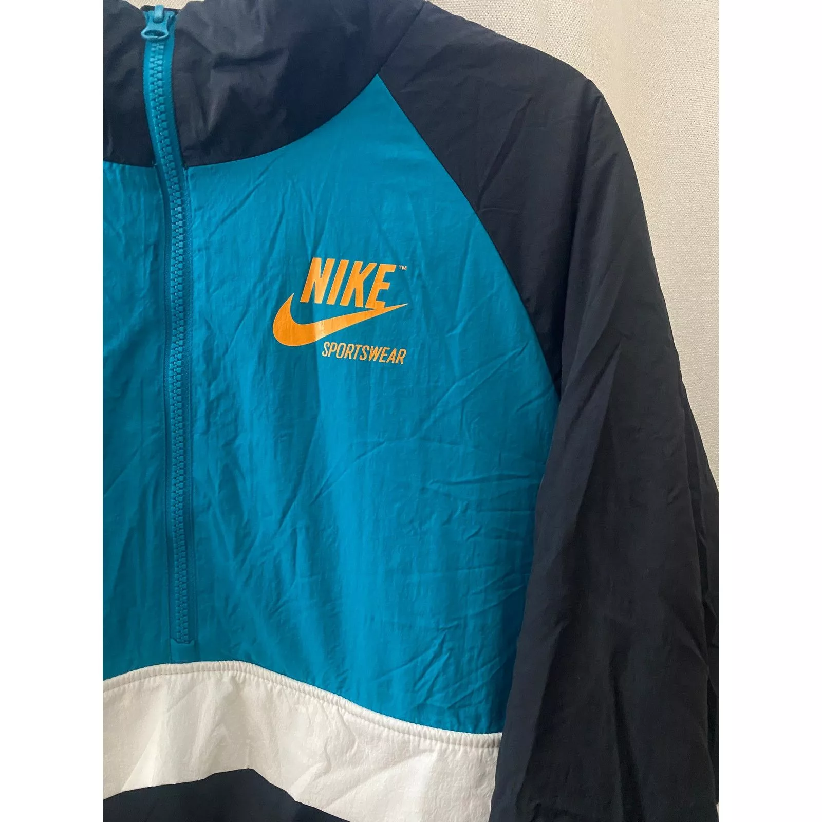 Nike Light Jackets Nike Half Zip Archive Jacket Black Teal Sail m large