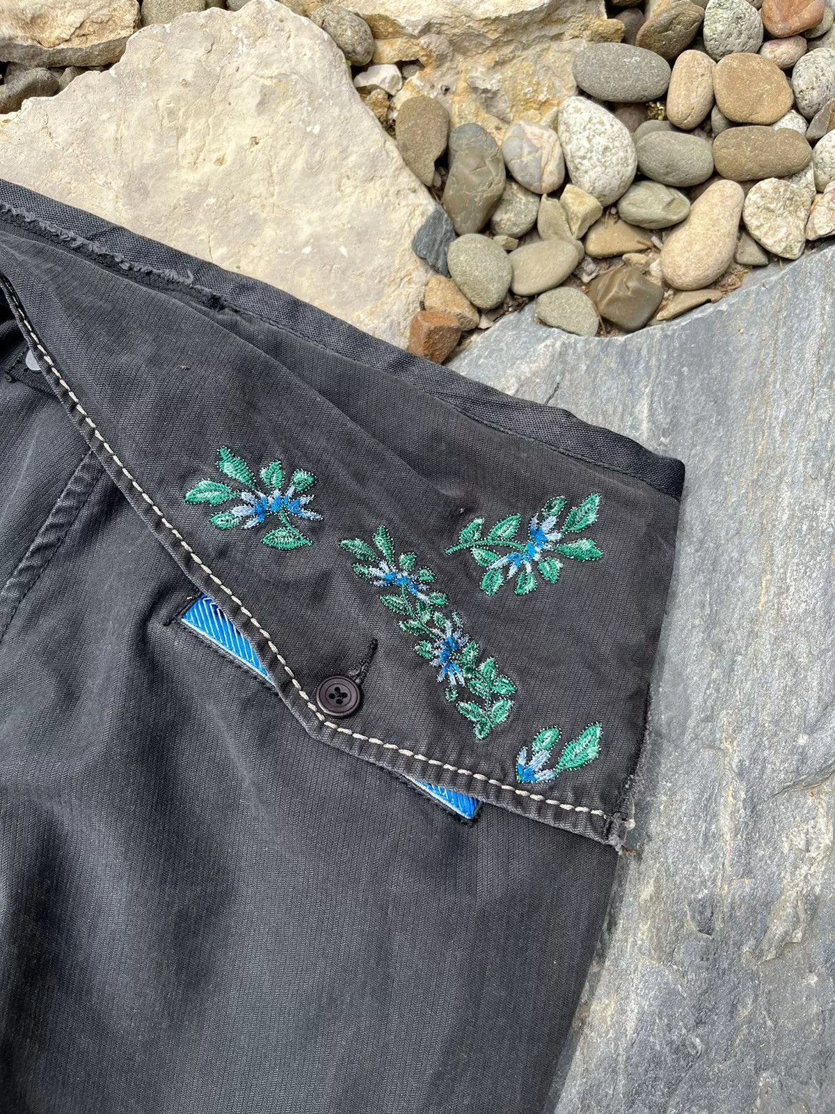 Marithe + Francois Girbaud Pants Marithe + Francois Girbaud Vintage Marithe Francois Girbaud floral y2k bondage pants Black