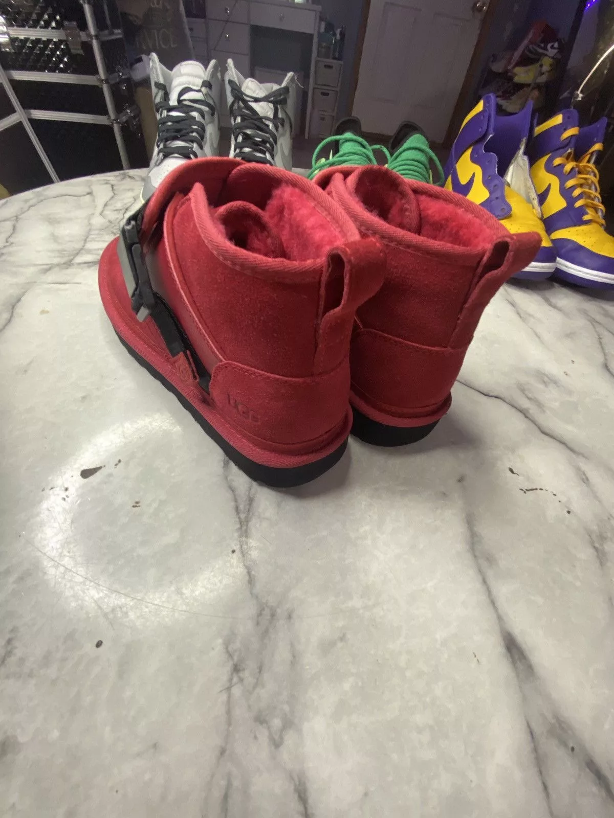 Ugg Hi Top Sneakers UGG strap boot red new
