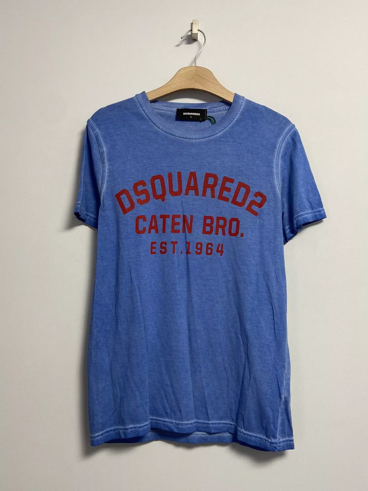 Dsquared2 Short Sleeve T Shirts Dsquared2 Caten bro Print T-shirt In Blue