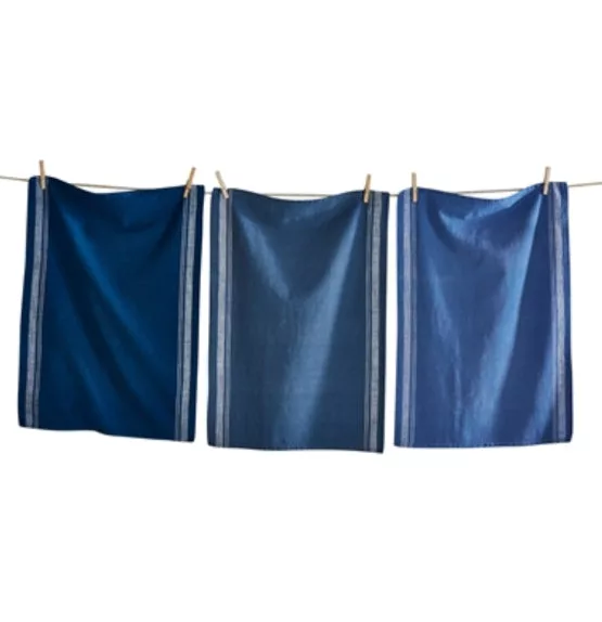 Blue Multi Summer House Stripe Towel S/3