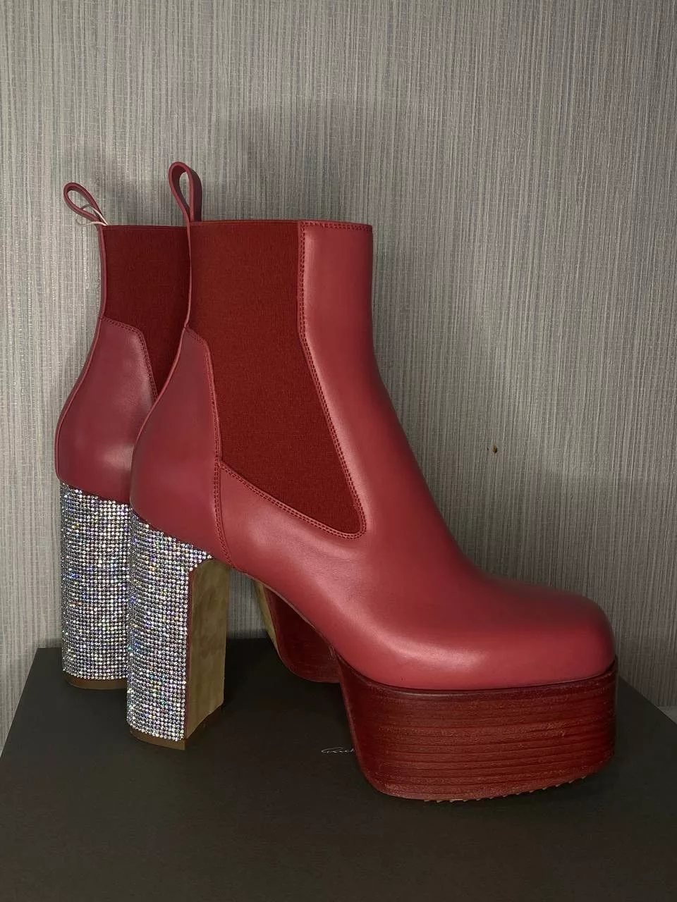 Rick Owens Boots rick owens heels Red