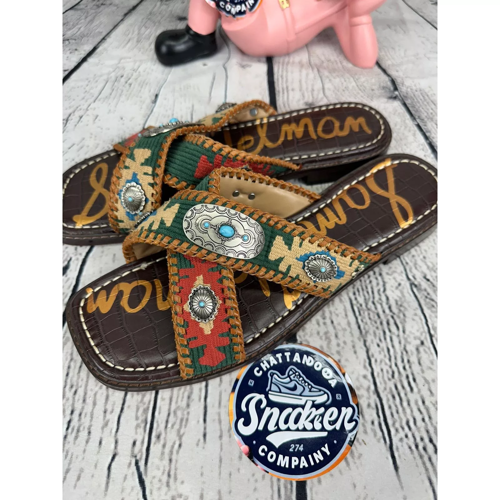 Sam Edelman Sandals Sam Edelman Hagen Sandals Womens 9.5 Brown Square Slide BOHO