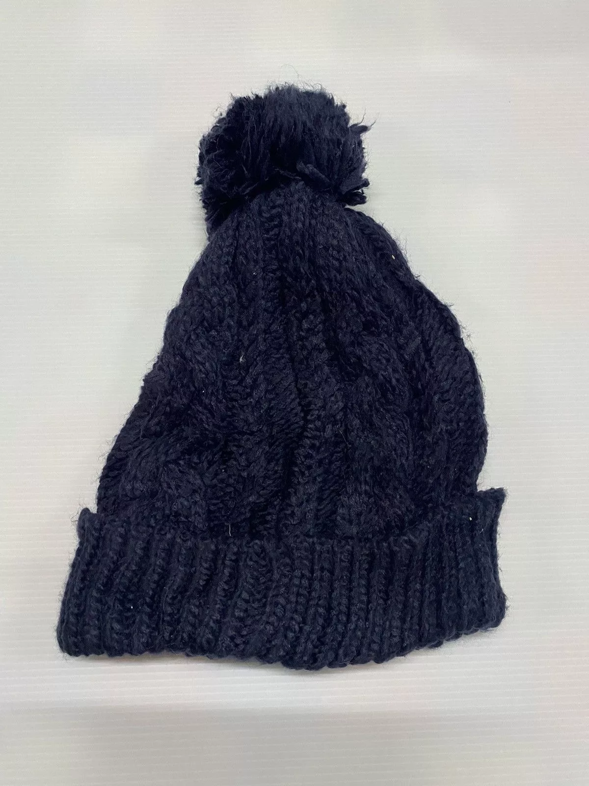Edwin Hats Edwin Pom Knitted Beanie Hat Black